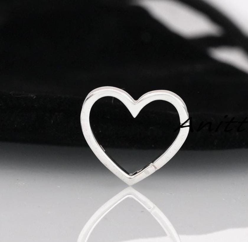 925 Silver Heart Enhancer: Handmade Charm Holder, Carabiner Clasp - View 2 - Anitta Jewels | SKU: etsy_1050209307 925 Silver Heart Enhancer: Handmade Charm Holder, Carabiner Clasp - View 2 - Anitta Jewels | SKU: etsy_1050209307
