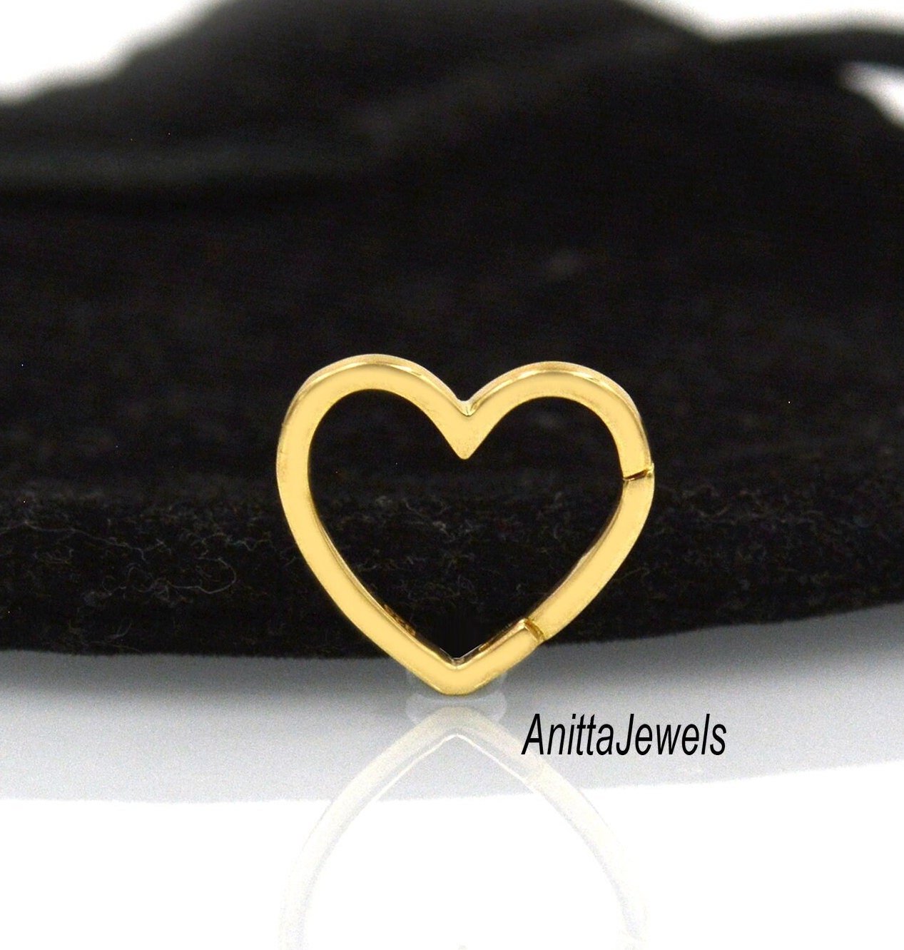 925 Silver Heart Enhancer: Handmade Charm Holder, Carabiner Clasp - View 4 - Anitta Jewels | SKU: etsy_1050209307 925 Silver Heart Enhancer: Handmade Charm Holder, Carabiner Clasp - View 4 - Anitta Jewels | SKU: etsy_1050209307