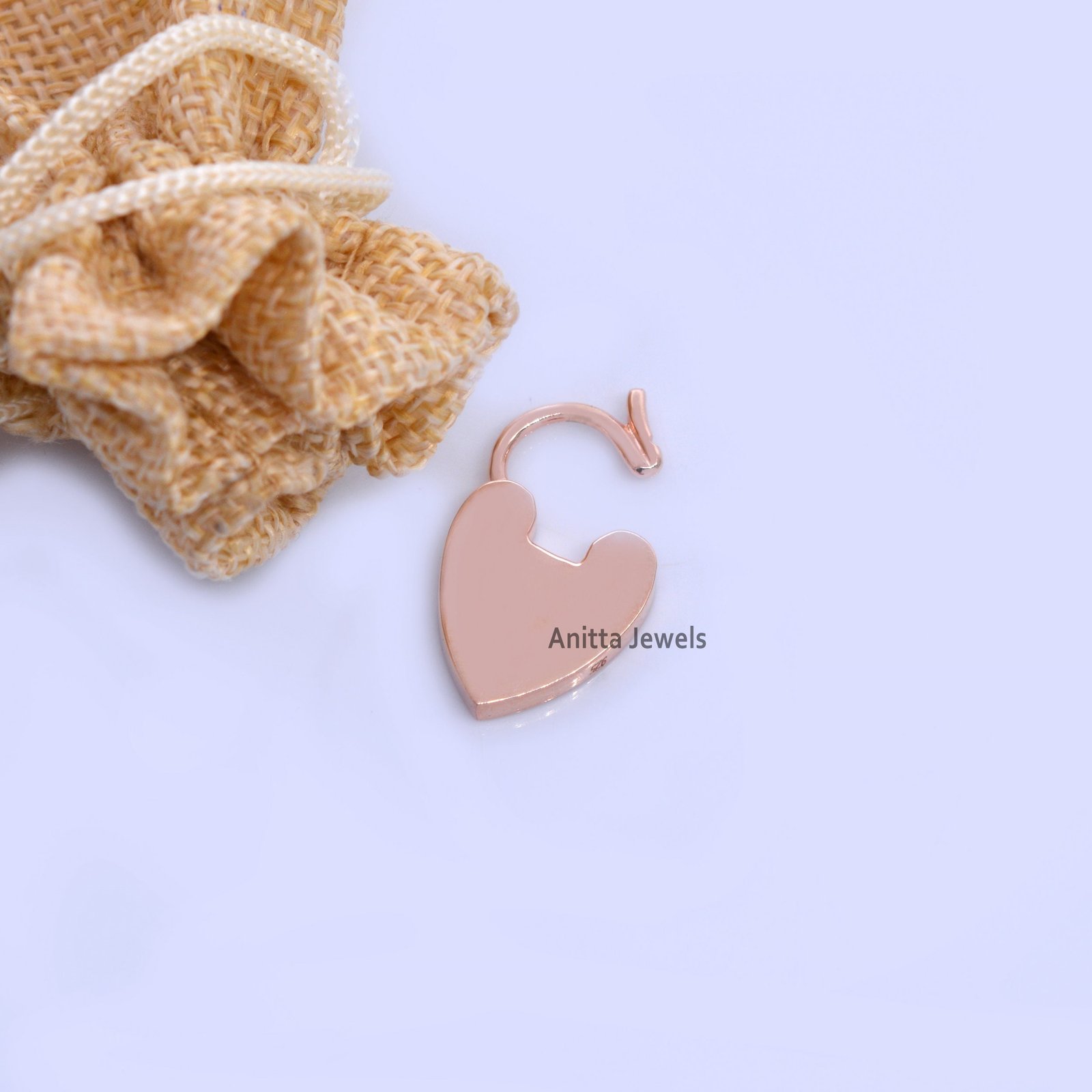 925 Silver Heart Padlock Connector: Dainty Women's Pendant (20 MM) - View 3 - Anitta Jewels | SKU: etsy_981524984 925 Silver Heart Padlock Connector: Dainty Women's Pendant (20 MM) - View 3 - Anitta Jewels | SKU: etsy_981524984