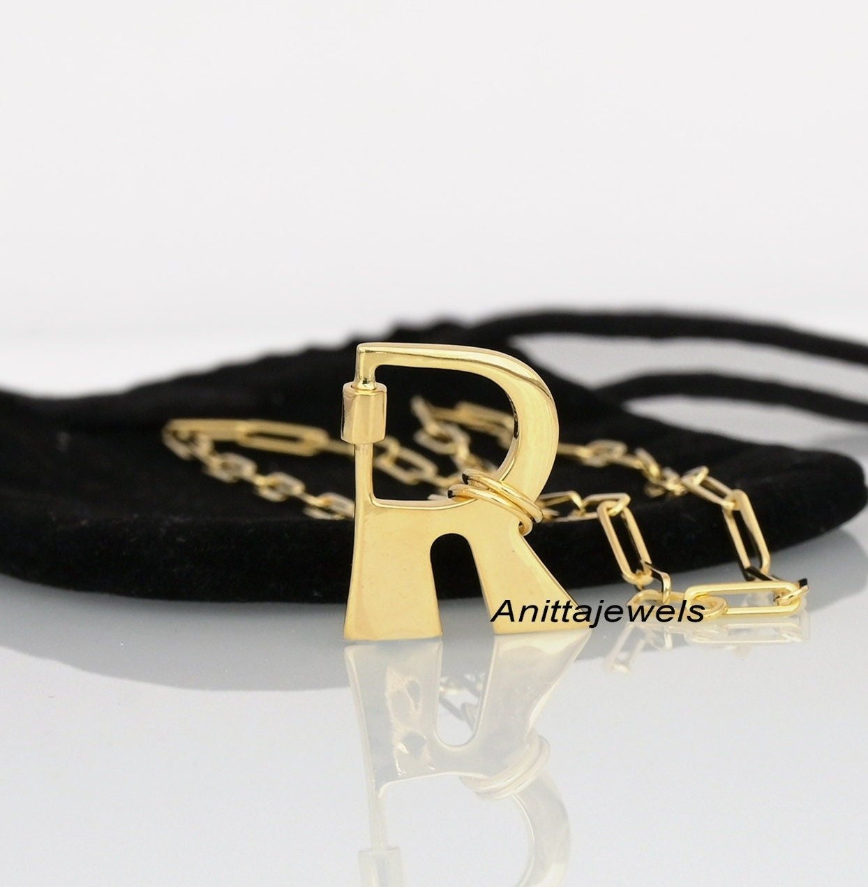 925 Silver Initial Carabiner Lock: Alphabet Letter Jewelry - Anitta Jewels | SKU: etsy_922517829 925 Silver Initial Carabiner Lock: Alphabet Letter Jewelry - Anitta Jewels | SKU: etsy_922517829
