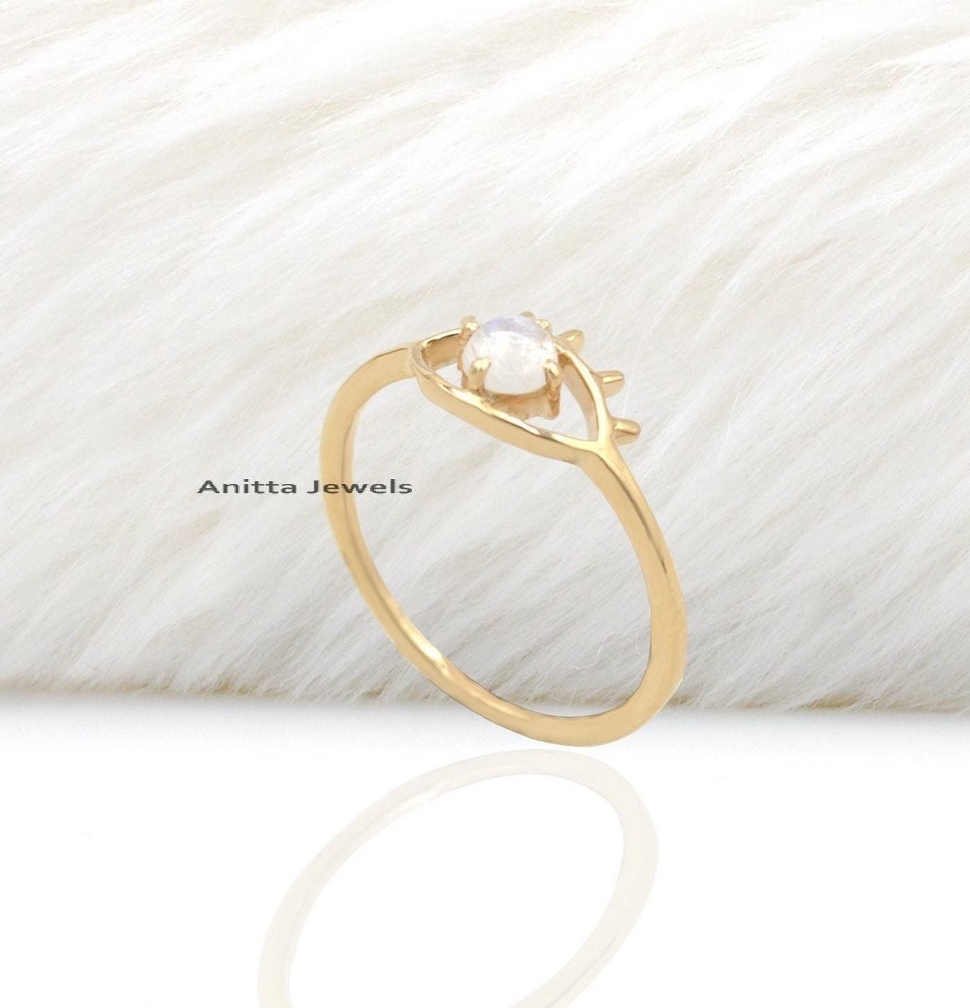 925 Silver Moonstone Evil Eye Ring: Handmade Protection Ring - View 3 - Anitta Jewels | SKU: etsy_1182249983 925 Silver Moonstone Evil Eye Ring: Handmade Protection Ring - View 3 - Anitta Jewels | SKU: etsy_1182249983