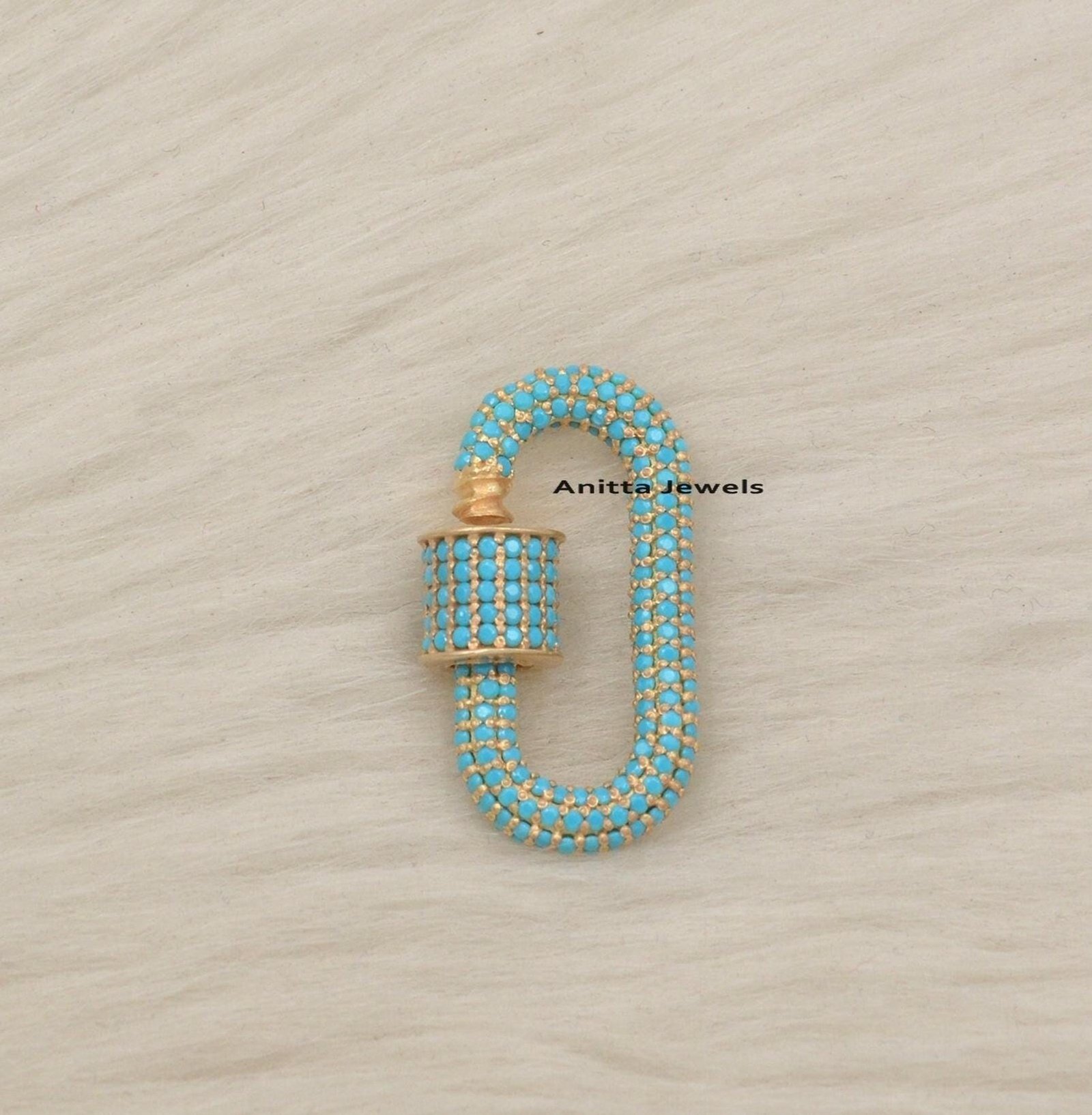 925 Silver Multi Gemstone Carabiner Lock Pendant: Handmade Screw Clasp (30*17 MM) - View 2 - Anitta Jewels | SKU: etsy_938864 925 Silver Multi Gemstone Carabiner Lock Pendant: Handmade Screw Clasp (30*17 MM) - View 2 - Anitta Jewels | SKU: etsy_938864