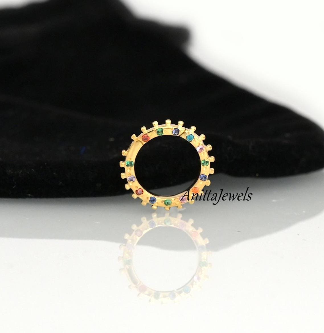 925 Silver Multi Sapphire Enhancer Lock: Handmade Jewelry Connector - View 5 - Anitta Jewels | SKU: etsy_917342014 925 Silver Multi Sapphire Enhancer Lock: Handmade Jewelry Connector - View 5 - Anitta Jewels | SKU: etsy_917342014