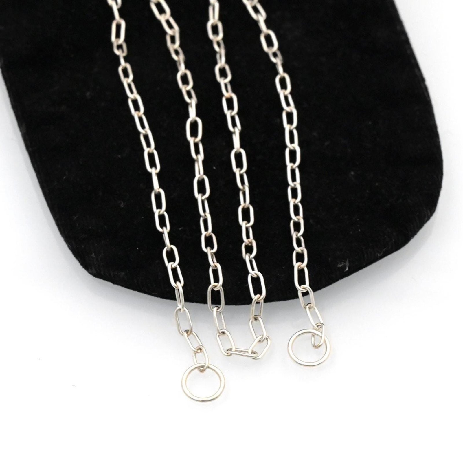 925 Silver Oval Link Chain Necklace: Handmade Enhancer Connector - View 3 - Anitta Jewels | SKU: etsy_1060840176 925 Silver Oval Link Chain Necklace: Handmade Enhancer Connector - View 3 - Anitta Jewels | SKU: etsy_1060840176