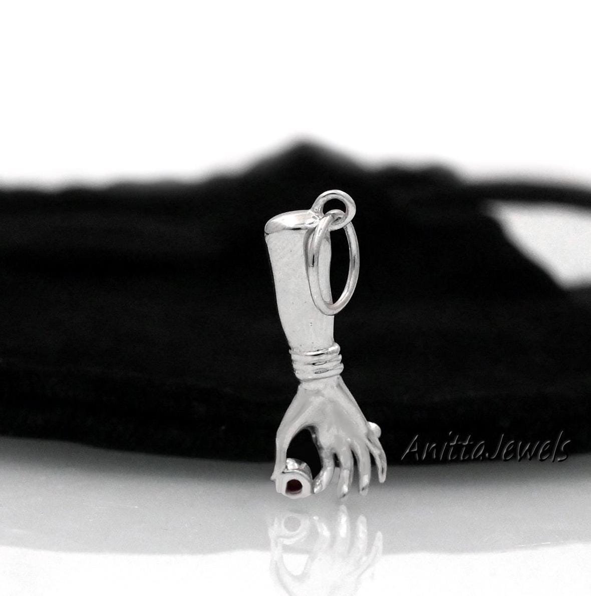 925 Silver Ruby Figa Hand Pendant: Good Luck Charm - View 2 - Anitta Jewels | SKU: etsy_1037308924 925 Silver Ruby Figa Hand Pendant: Good Luck Charm - View 2 - Anitta Jewels | SKU: etsy_1037308924