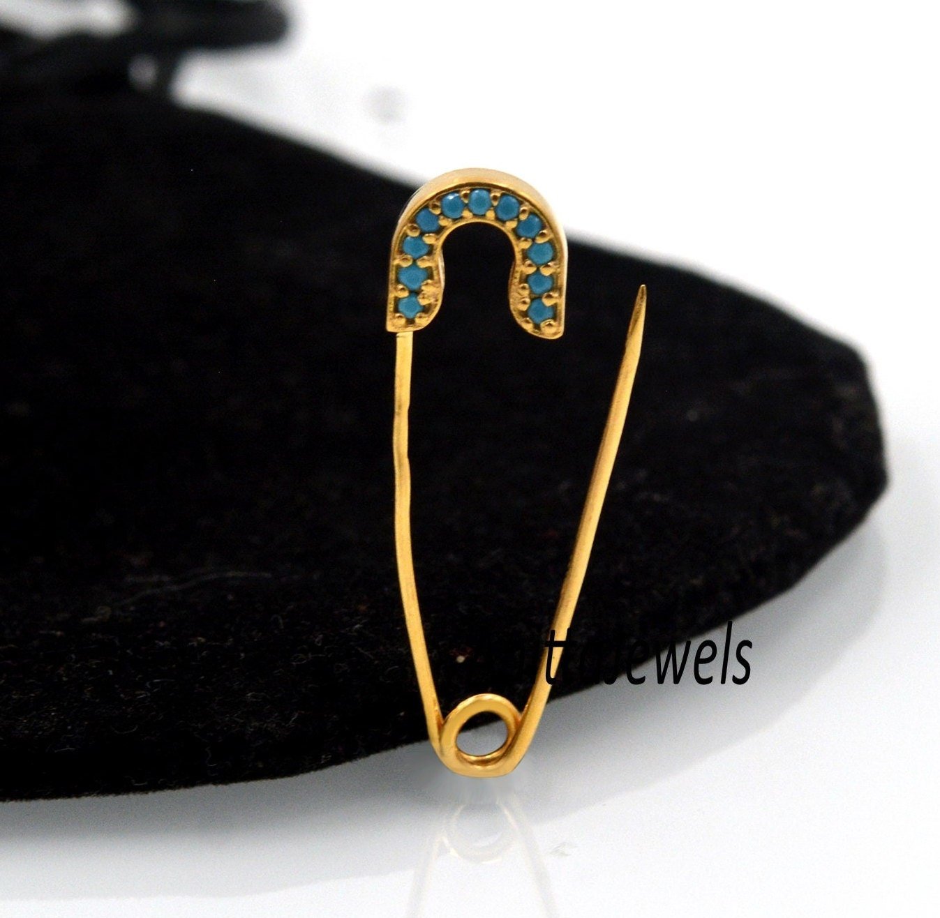 925 Silver Safety Pin Pendant: Gemstone Charm Enhancer - View 5 - Anitta Jewels | SKU: etsy_1029689850 925 Silver Safety Pin Pendant: Gemstone Charm Enhancer - View 5 - Anitta Jewels | SKU: etsy_1029689850