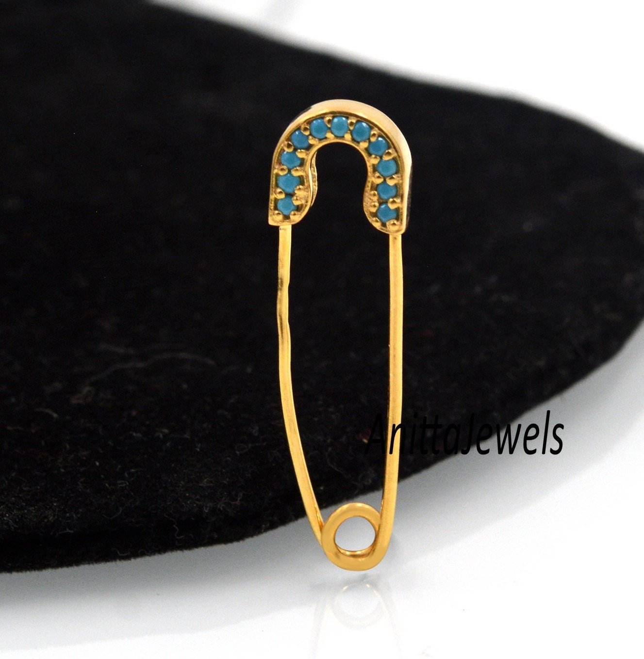 925 Silver Safety Pin Pendant: Gemstone Charm Enhancer - View 6 - Anitta Jewels | SKU: etsy_1029689850 925 Silver Safety Pin Pendant: Gemstone Charm Enhancer - View 6 - Anitta Jewels | SKU: etsy_1029689850