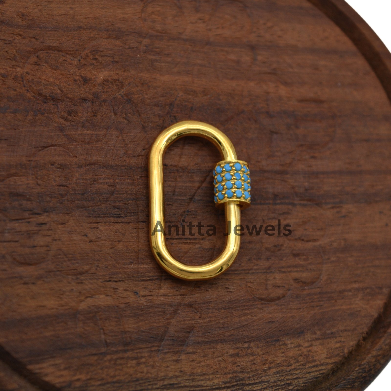 925 Silver Turquoise Carabiner Lock Necklace: Handmade Gemstone Jewelry - View 3 - Anitta Jewels | SKU: etsy_761259689 925 Silver Turquoise Carabiner Lock Necklace: Handmade Gemstone Jewelry - View 3 - Anitta Jewels | SKU: etsy_761259689