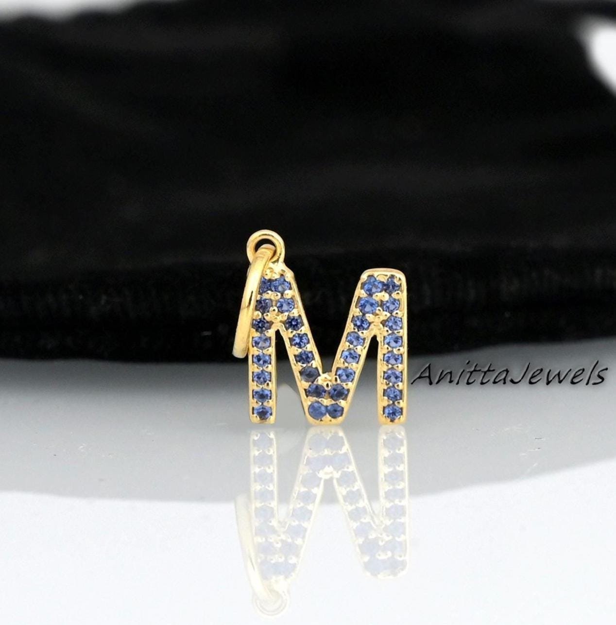 925 Silver Turquoise Initial Pendant: Custom Alphabet Charm - Anitta Jewels | SKU: etsy_1096205238 925 Silver Turquoise Initial Pendant: Custom Alphabet Charm - Anitta Jewels | SKU: etsy_1096205238