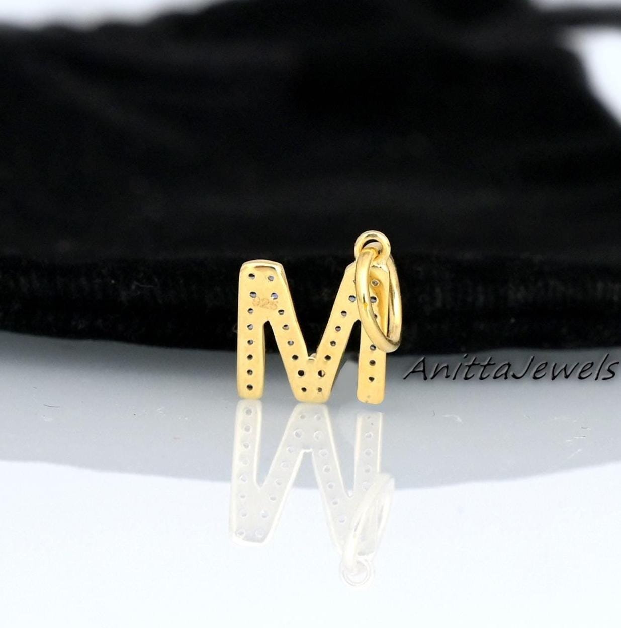 925 Silver Turquoise Initial Pendant: Custom Alphabet Charm - View 5 - Anitta Jewels | SKU: etsy_1096205238 925 Silver Turquoise Initial Pendant: Custom Alphabet Charm - View 5 - Anitta Jewels | SKU: etsy_1096205238
