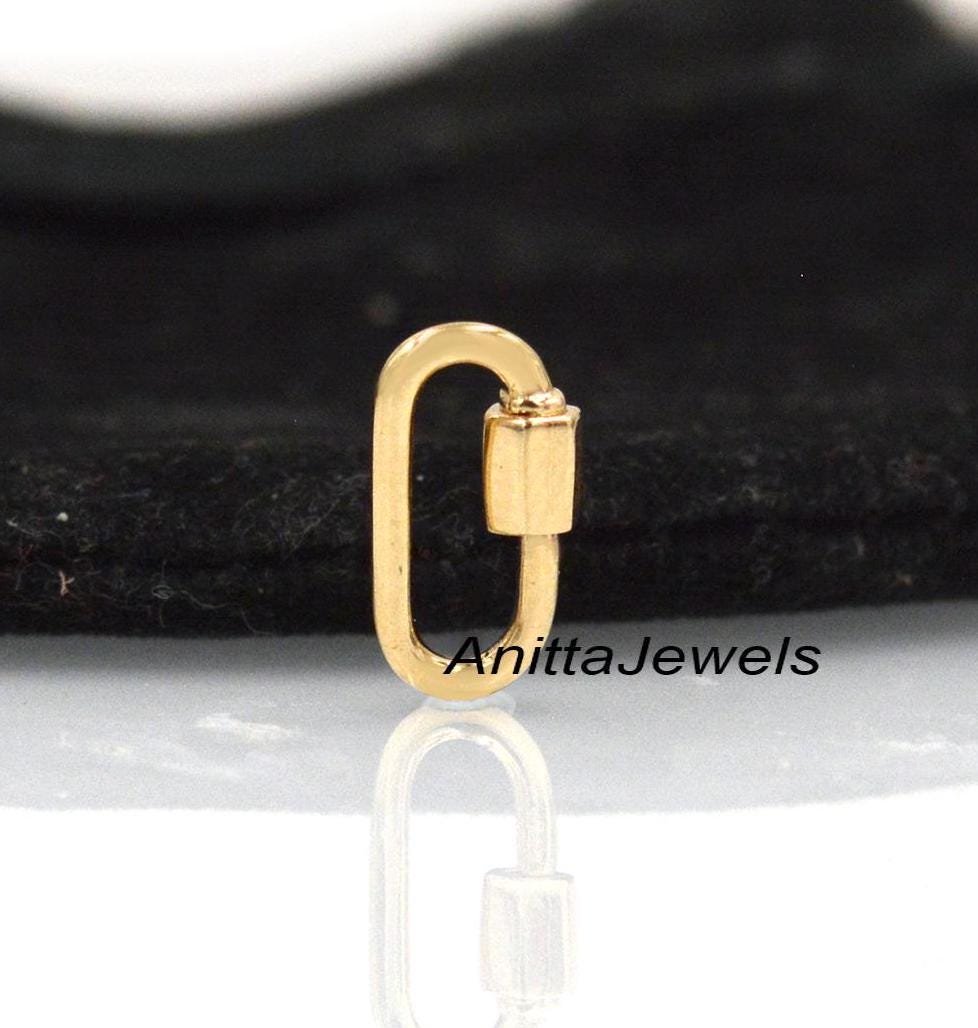 9K Gold Carabiner Lock: Handmade Pendant Clasp - View 3 - Anitta Jewels | SKU: etsy_1089142189 9K Gold Carabiner Lock: Handmade Pendant Clasp - View 3 - Anitta Jewels | SKU: etsy_1089142189