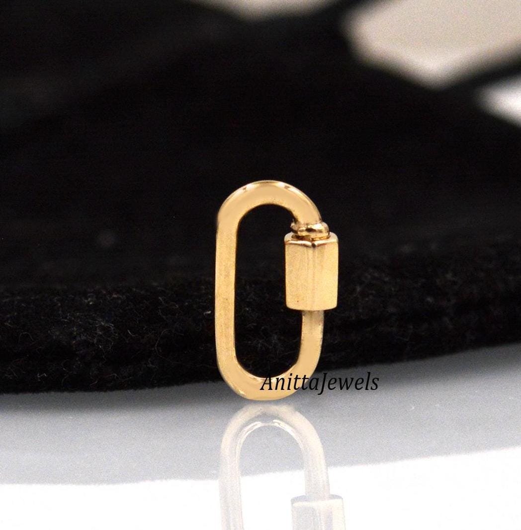 9K Gold Carabiner Lock: Handmade Pendant Clasp - View 5 - Anitta Jewels | SKU: etsy_1089142189 9K Gold Carabiner Lock: Handmade Pendant Clasp - View 5 - Anitta Jewels | SKU: etsy_1089142189