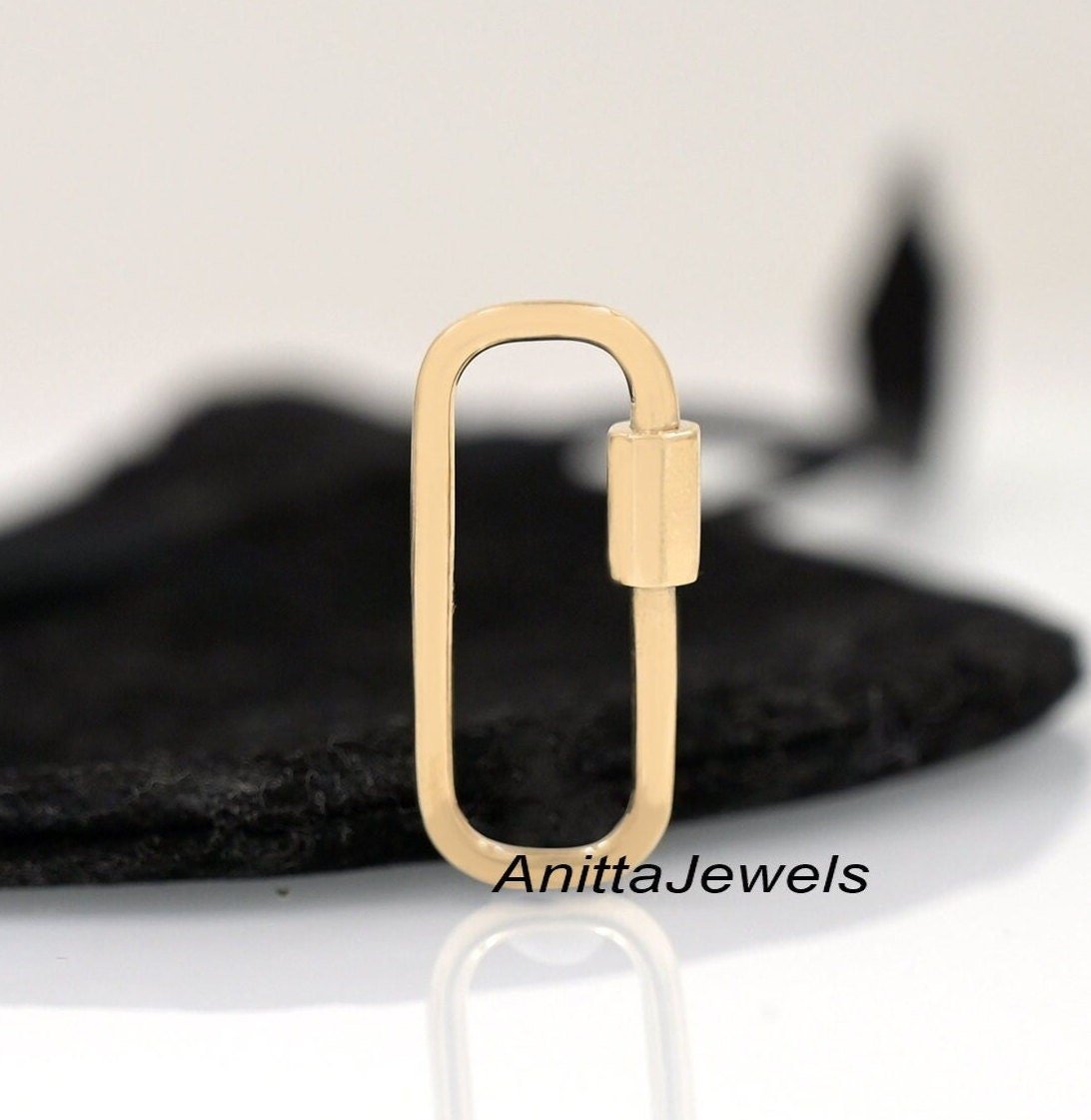 9K Gold Handmade Carabiner Lock: Jewelry Making Supplies - Anitta Jewels | SKU: etsy_853614708 9K Gold Handmade Carabiner Lock: Jewelry Making Supplies - Anitta Jewels | SKU: etsy_853614708