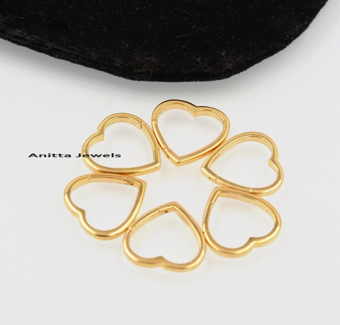 9k Gold Heart Charm Holder: Handmade Enhancer (15*15MM) - Anitta Jewels | SKU: etsy_1695648614 9k Gold Heart Charm Holder: Handmade Enhancer (15*15MM) - Anitta Jewels | SKU: etsy_1695648614