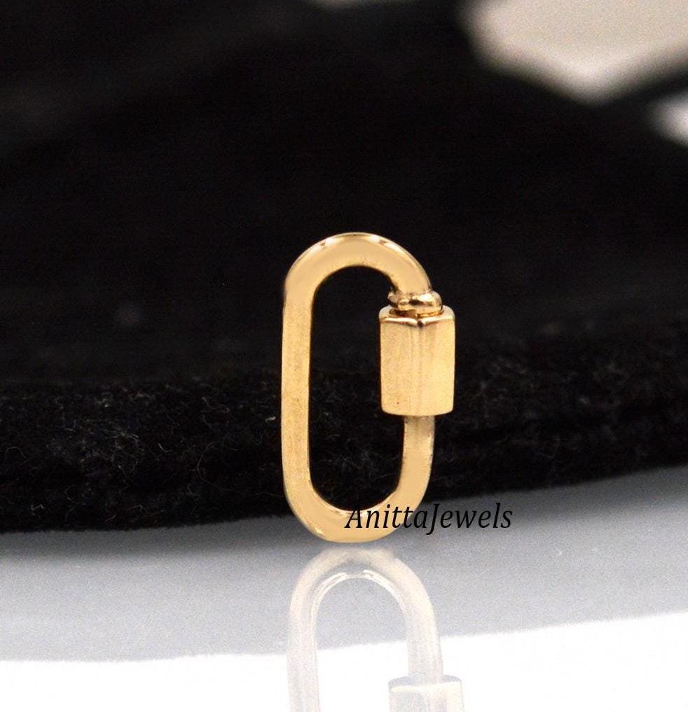 9K Solid Gold Carabiner Lock: Handmade Pendant (16x8 MM) - View 4 - Anitta Jewels | SKU: etsy_854140760 9K Solid Gold Carabiner Lock: Handmade Pendant (16x8 MM) - View 4 - Anitta Jewels | SKU: etsy_854140760