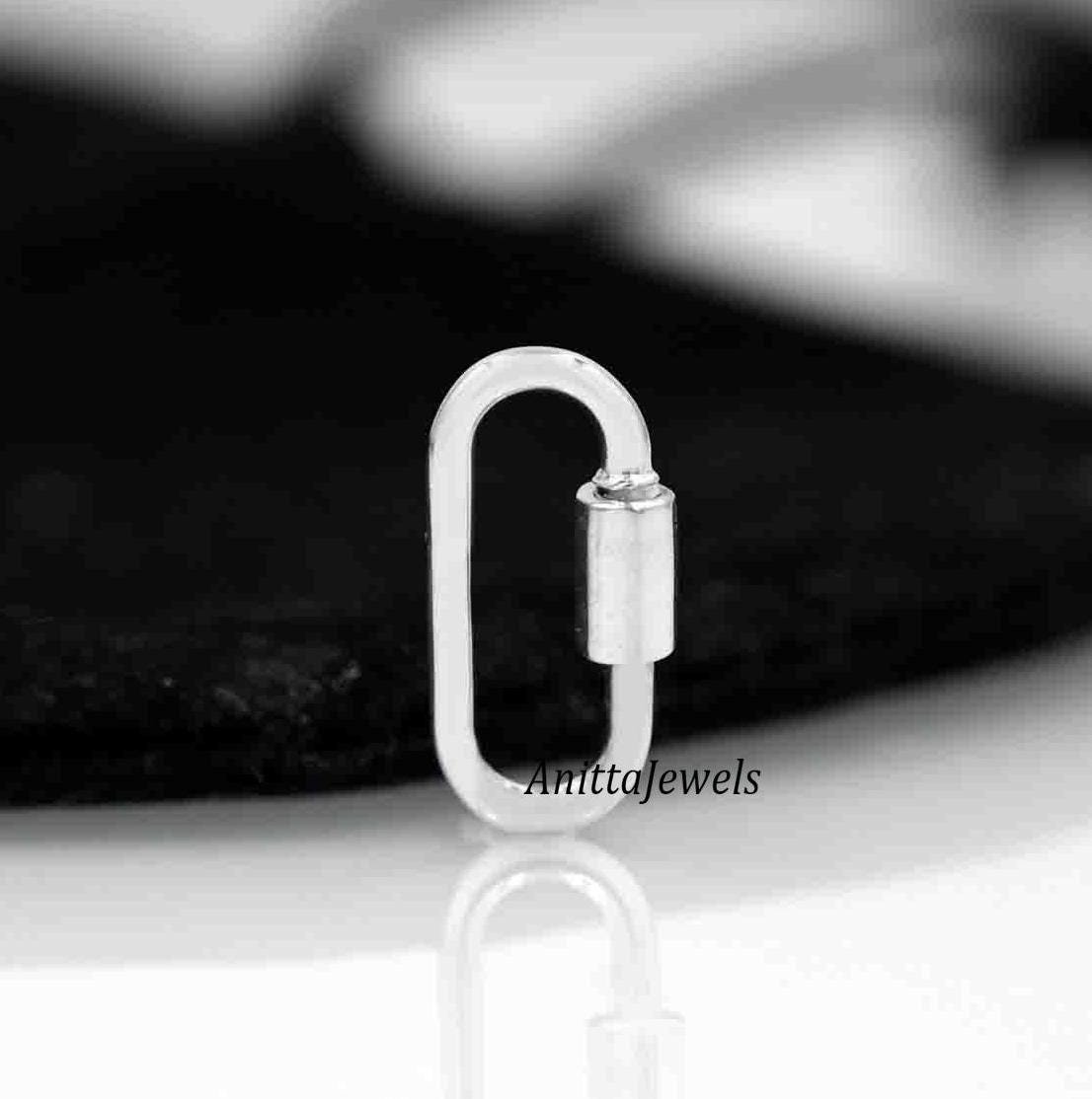 9K Solid Gold Carabiner Lock: Handmade Pendant (16x8 MM) - View 6 - Anitta Jewels | SKU: etsy_854140760 9K Solid Gold Carabiner Lock: Handmade Pendant (16x8 MM) - View 6 - Anitta Jewels | SKU: etsy_854140760