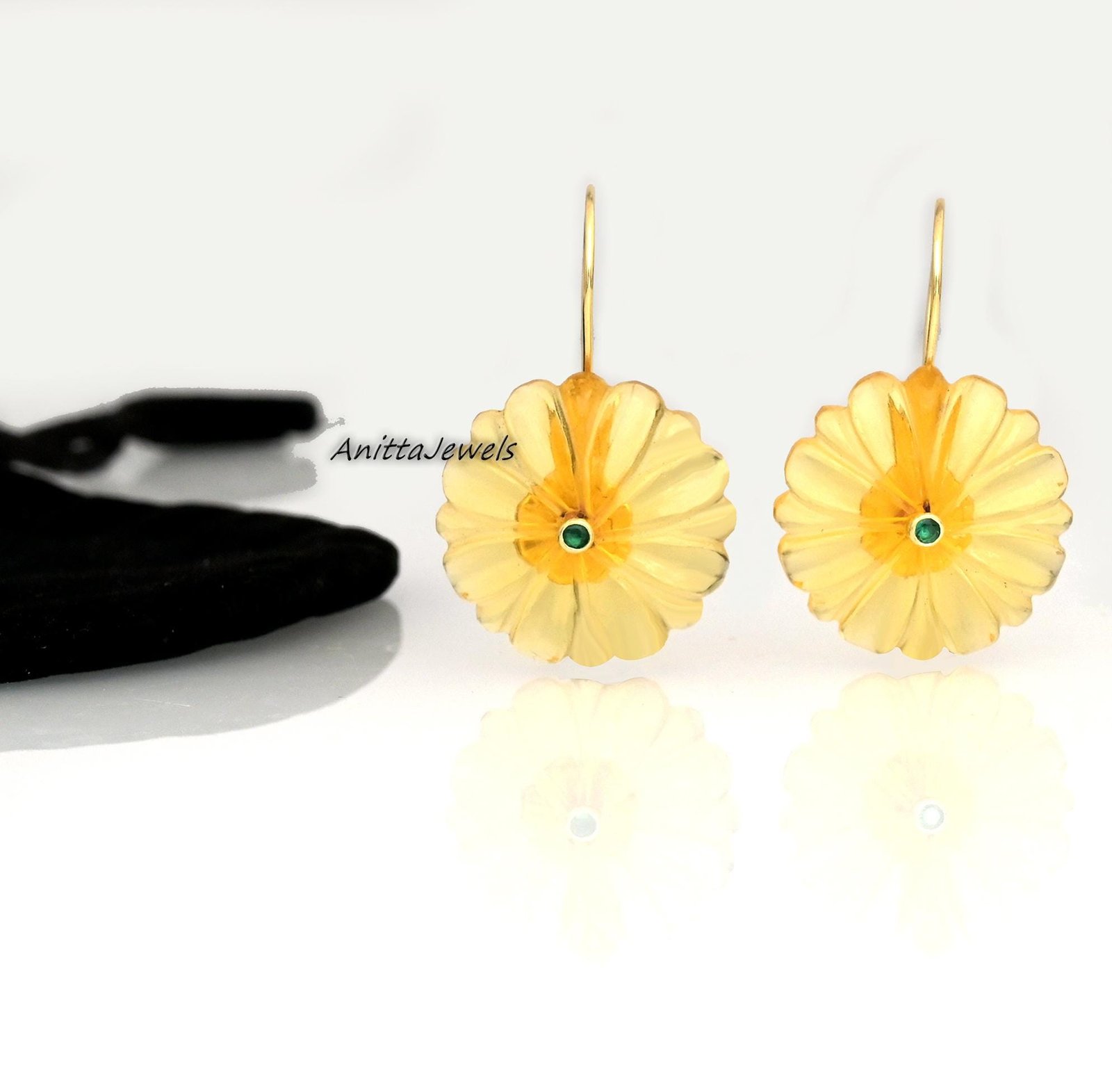Carved Lapis Flower Earrings: 925 Silver Gemstone Dangle - Anitta Jewels | SKU: etsy_1507462871 Carved Lapis Flower Earrings: 925 Silver Gemstone Dangle - Anitta Jewels | SKU: etsy_1507462871