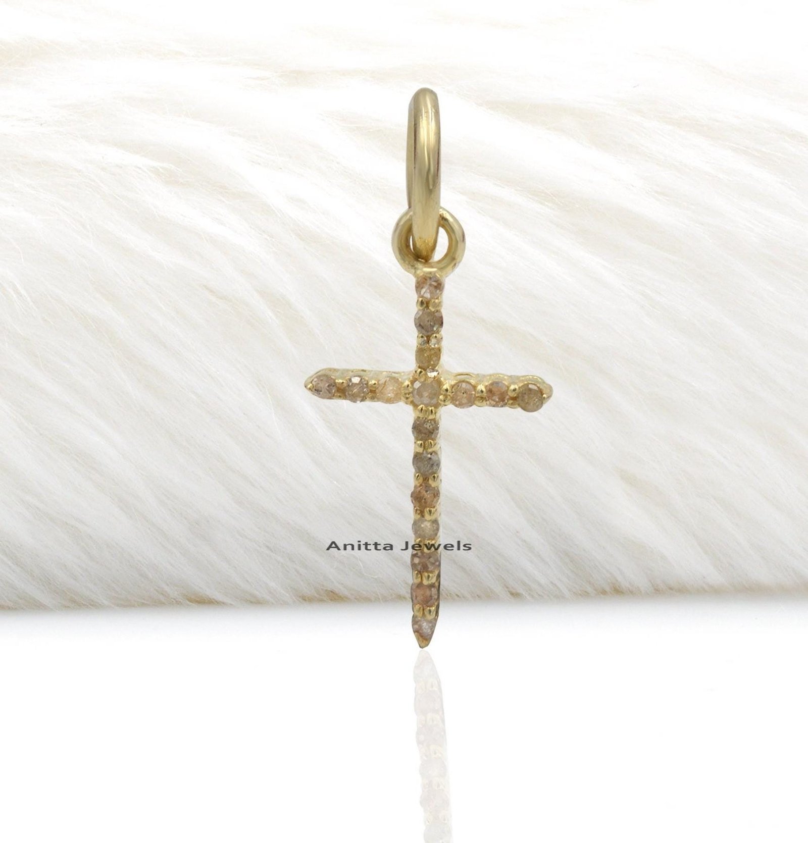 Dainty Diamond Cross Pendant: 925 Silver Religious Jewelry - Anitta Jewels | SKU: etsy_1127395367 Dainty Diamond Cross Pendant: 925 Silver Religious Jewelry - Anitta Jewels | SKU: etsy_1127395367