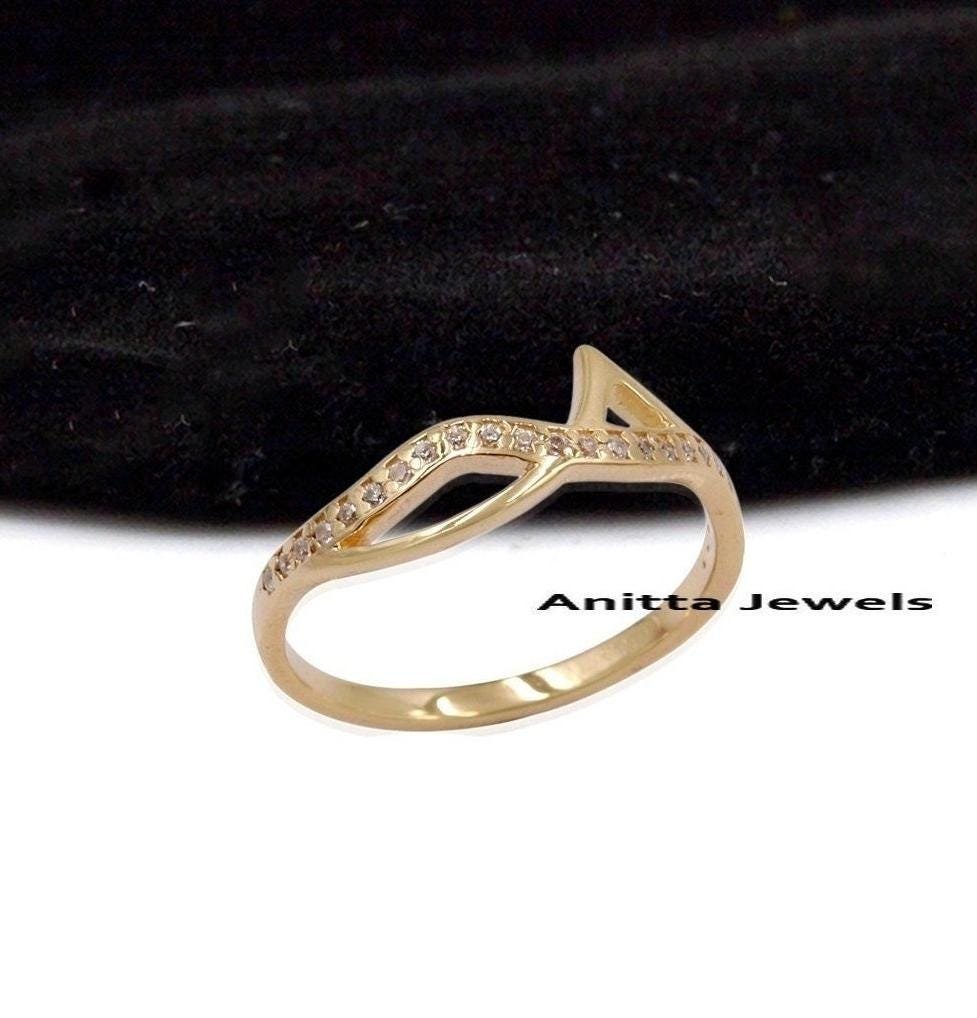 Diamond Chevron Ring: Handmade 925 Silver Curved Band - Anitta Jewels | SKU: etsy_1054737302 Diamond Chevron Ring: Handmade 925 Silver Curved Band - Anitta Jewels | SKU: etsy_1054737302