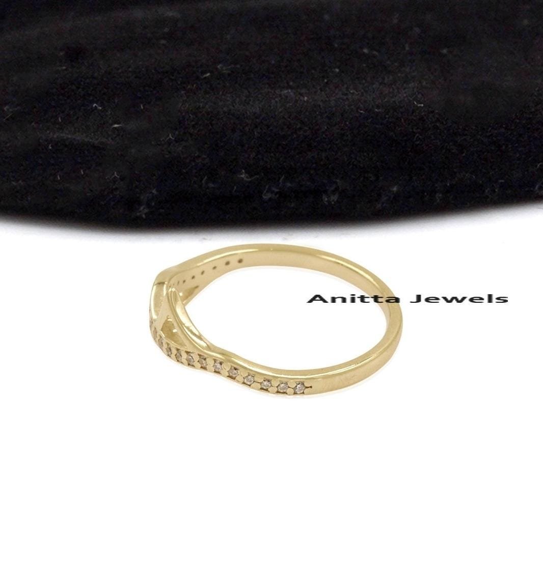 Diamond Chevron Ring: Handmade 925 Silver Curved Band - View 2 - Anitta Jewels | SKU: etsy_1054737302 Diamond Chevron Ring: Handmade 925 Silver Curved Band - View 2 - Anitta Jewels | SKU: etsy_1054737302
