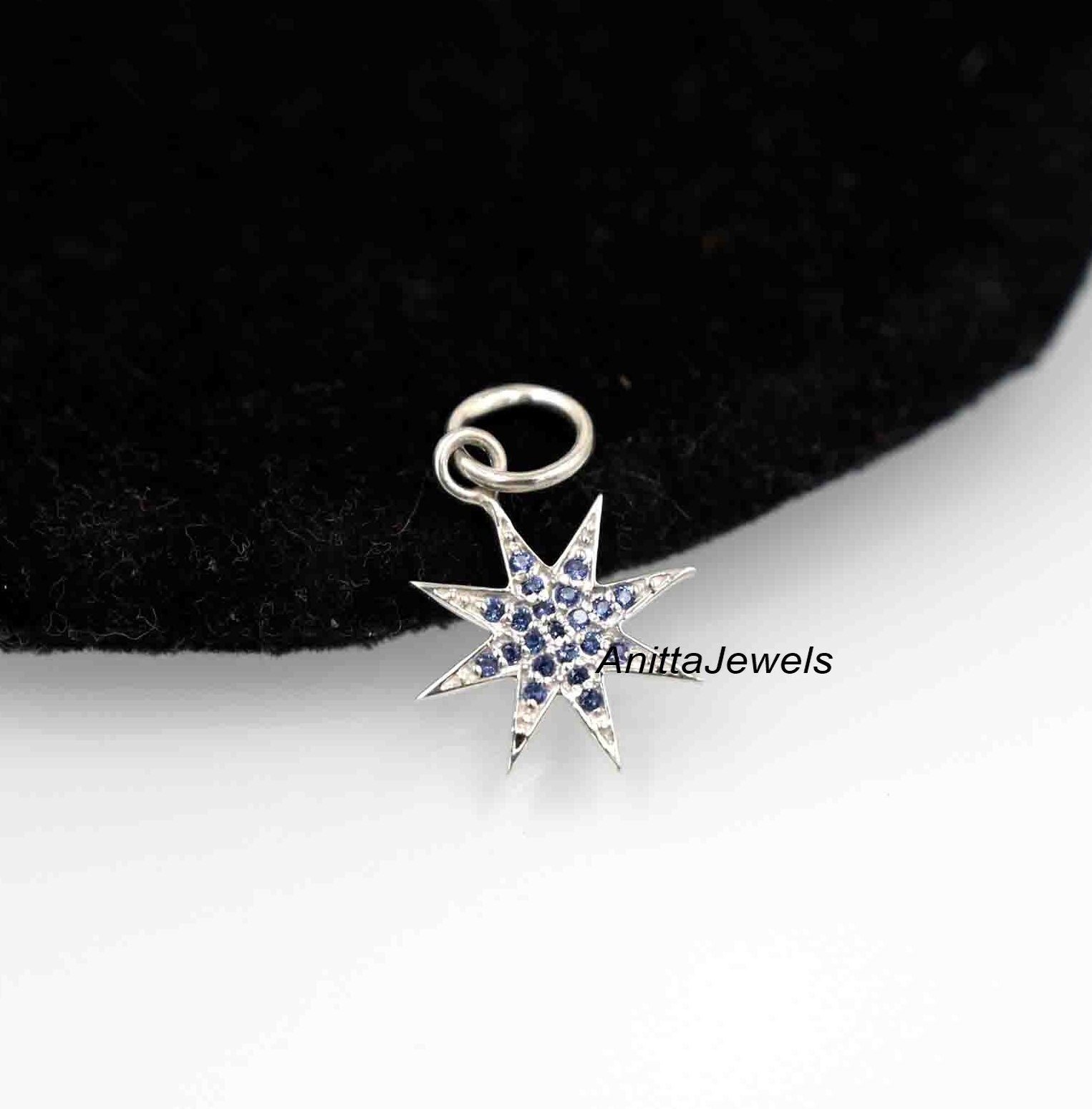 Diamond Starburst Pendant: 14k Gold Plated Silver Star Charm - Anitta Jewels | SKU: etsy_1061660969 Diamond Starburst Pendant: 14k Gold Plated Silver Star Charm - Anitta Jewels | SKU: etsy_1061660969