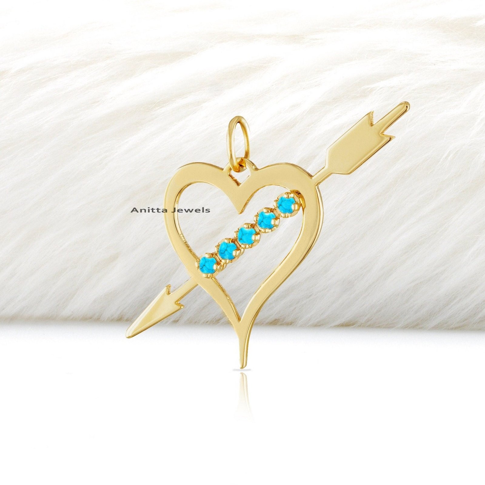 Gemstone Arrow Heart Pendant: 925 Silver Handmade Pendant - Anitta Jewels | SKU: etsy_1134034573 Gemstone Arrow Heart Pendant: 925 Silver Handmade Pendant - Anitta Jewels | SKU: etsy_1134034573