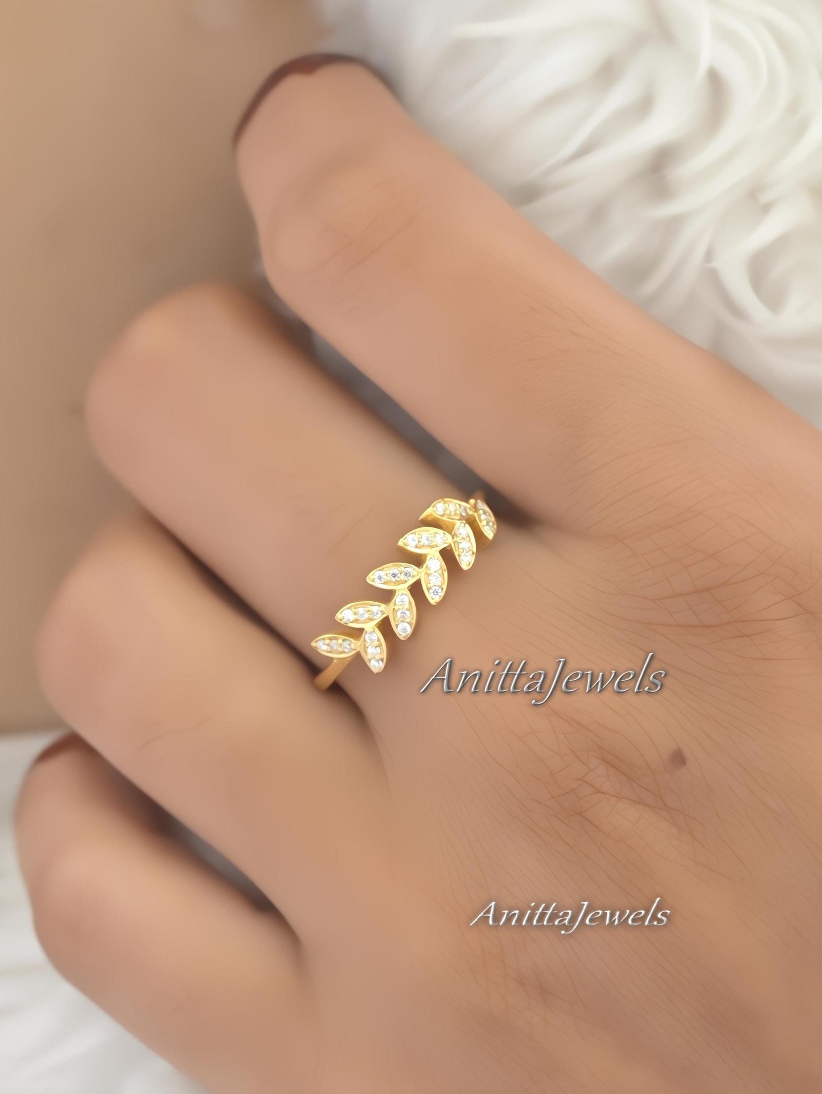 Half Eternity Leaf Motif Band, Marquise Cut Moissanite Diamond Band - Anitta Jewels | SKU: etsy_1037896166 Half Eternity Leaf Motif Band, Marquise Cut Moissanite Diamond Band - Anitta Jewels | SKU: etsy_1037896166