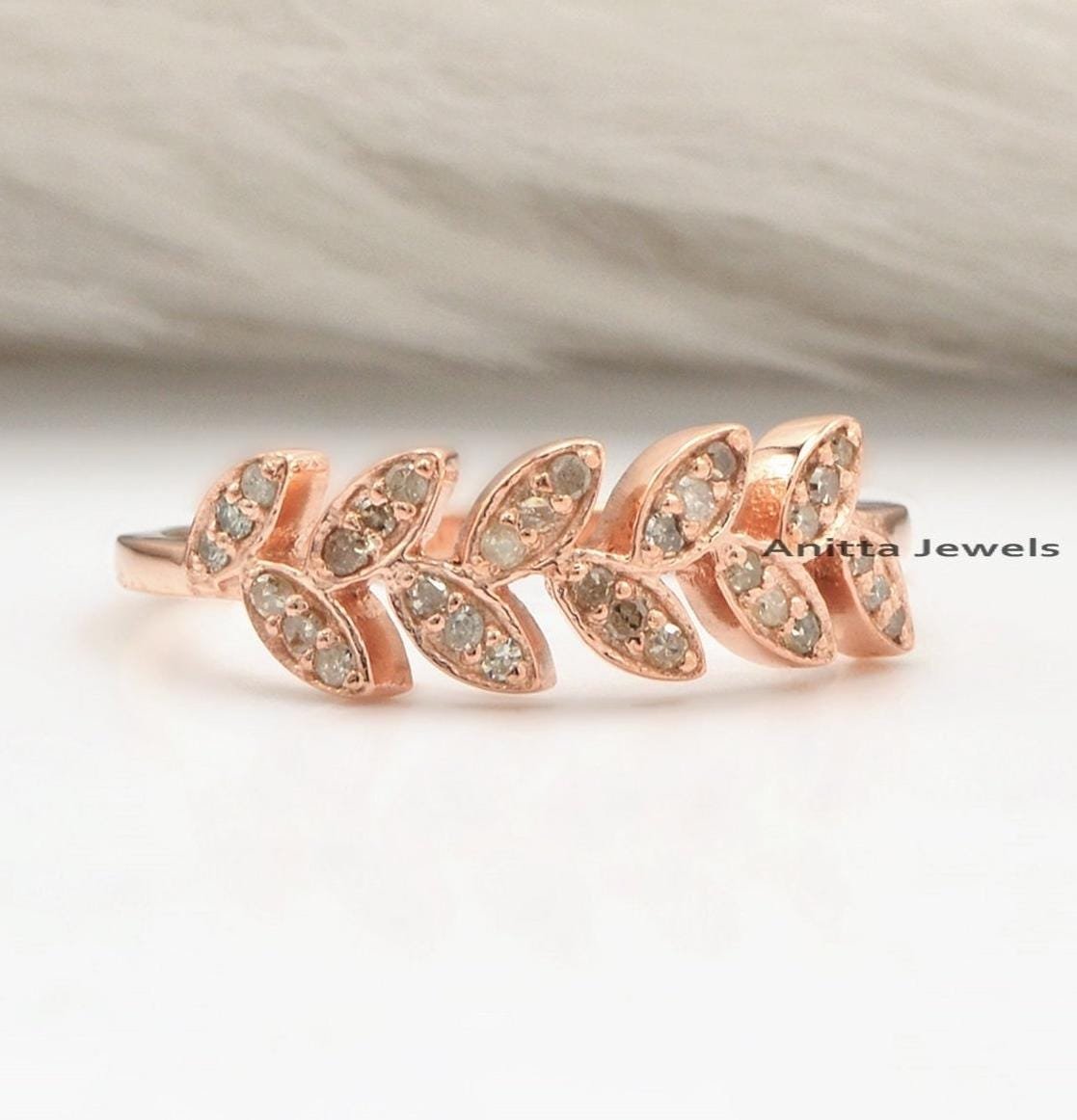 Half Eternity Leaf Motif Band, Marquise Cut Moissanite Diamond Band - View 3 - Anitta Jewels | SKU: etsy_1037896166 Half Eternity Leaf Motif Band, Marquise Cut Moissanite Diamond Band - View 3 - Anitta Jewels | SKU: etsy_1037896166