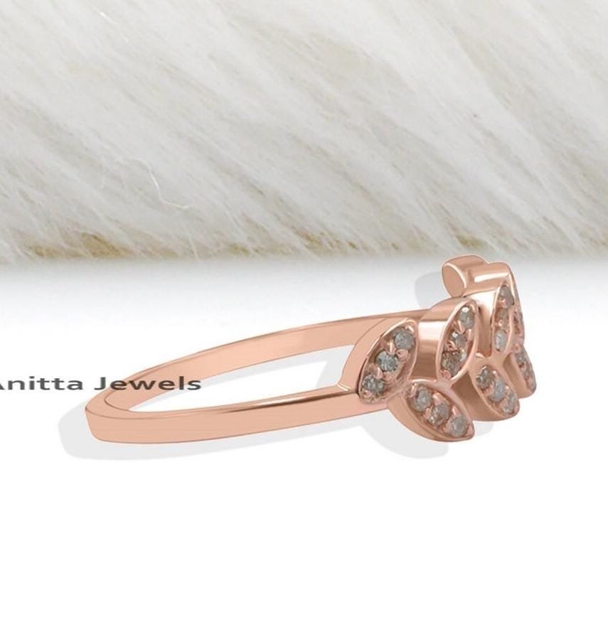 Half Eternity Leaf Motif Band, Marquise Cut Moissanite Diamond Band - View 4 - Anitta Jewels | SKU: etsy_1037896166 Half Eternity Leaf Motif Band, Marquise Cut Moissanite Diamond Band - View 4 - Anitta Jewels | SKU: etsy_1037896166