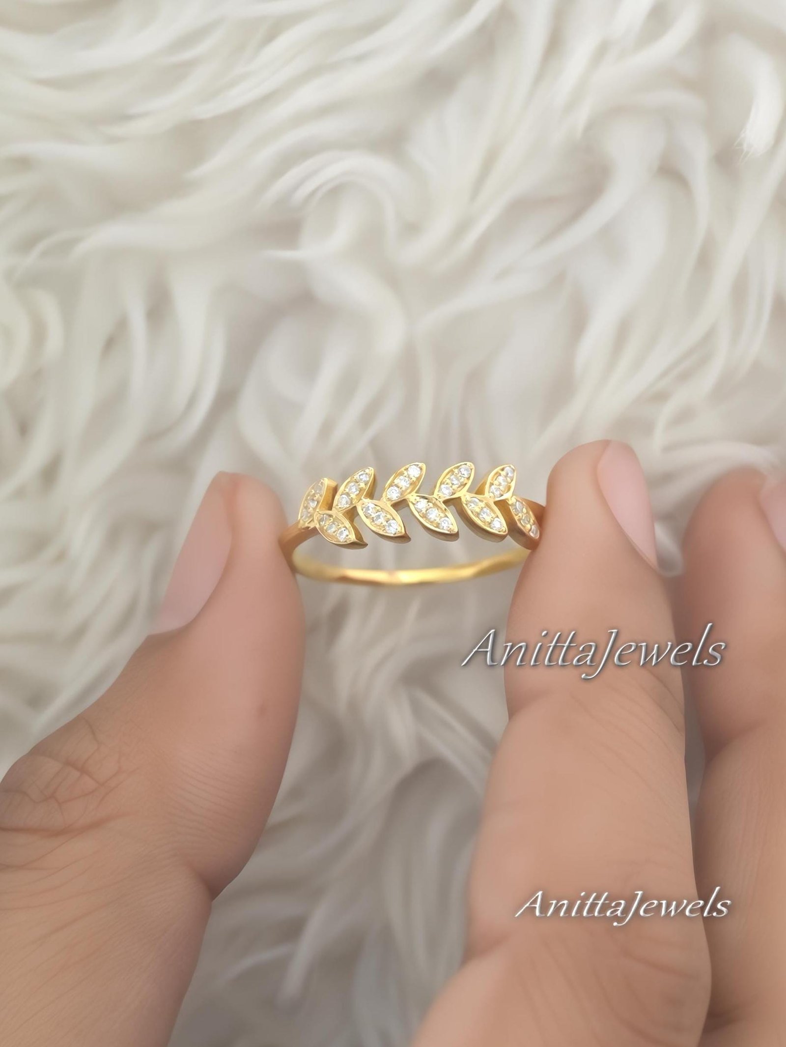 Half Eternity Leaf Motif Band, Marquise Cut Moissanite Diamond Band - View 7 - Anitta Jewels | SKU: etsy_1037896166 Half Eternity Leaf Motif Band, Marquise Cut Moissanite Diamond Band - View 7 - Anitta Jewels | SKU: etsy_1037896166