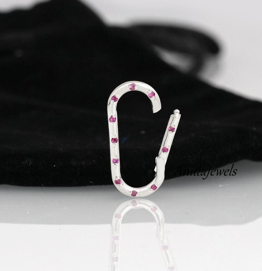 Handmade 14K Gold Diamond Charm Enhancer: Two-Tone Oval Lock - View 3 - Anitta Jewels | SKU: etsy_1114095012 Handmade 14K Gold Diamond Charm Enhancer: Two-Tone Oval Lock - View 3 - Anitta Jewels | SKU: etsy_1114095012