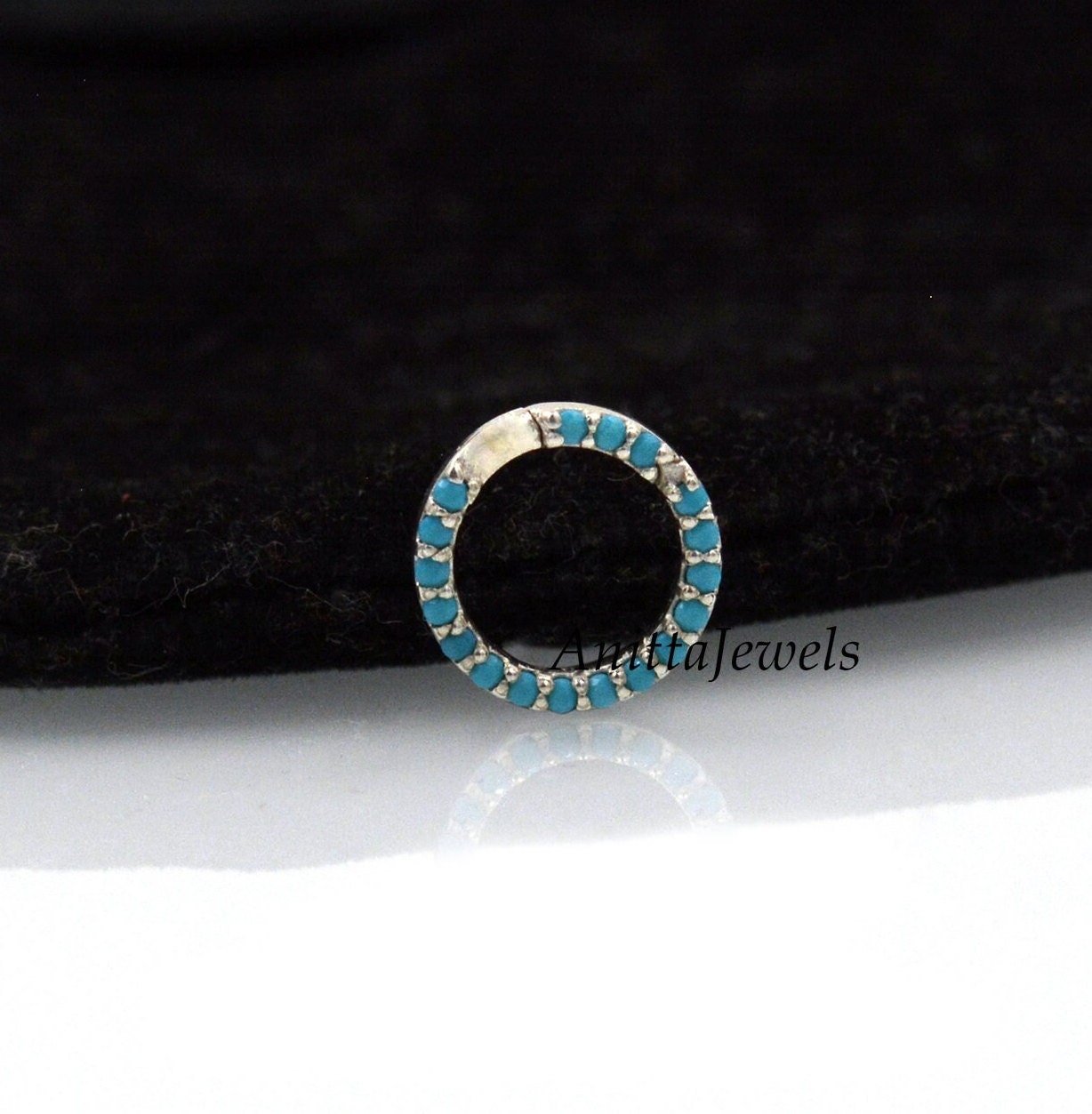 Handmade 14k Gold Diamond Charm Holder: Circle Enhancer Connector - View 6 - Anitta Jewels | SKU: etsy_1048303221 Handmade 14k Gold Diamond Charm Holder: Circle Enhancer Connector - View 6 - Anitta Jewels | SKU: etsy_1048303221