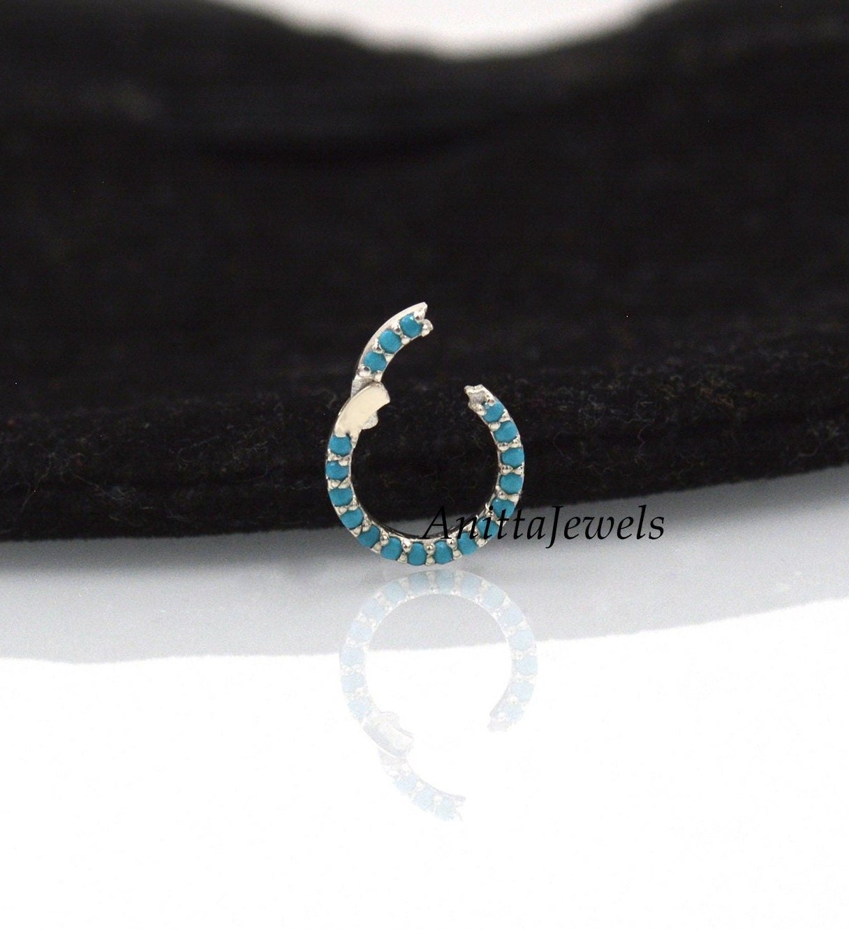 Handmade 14k Gold Diamond Charm Holder: Circle Enhancer Connector - View 7 - Anitta Jewels | SKU: etsy_1048303221 Handmade 14k Gold Diamond Charm Holder: Circle Enhancer Connector - View 7 - Anitta Jewels | SKU: etsy_1048303221