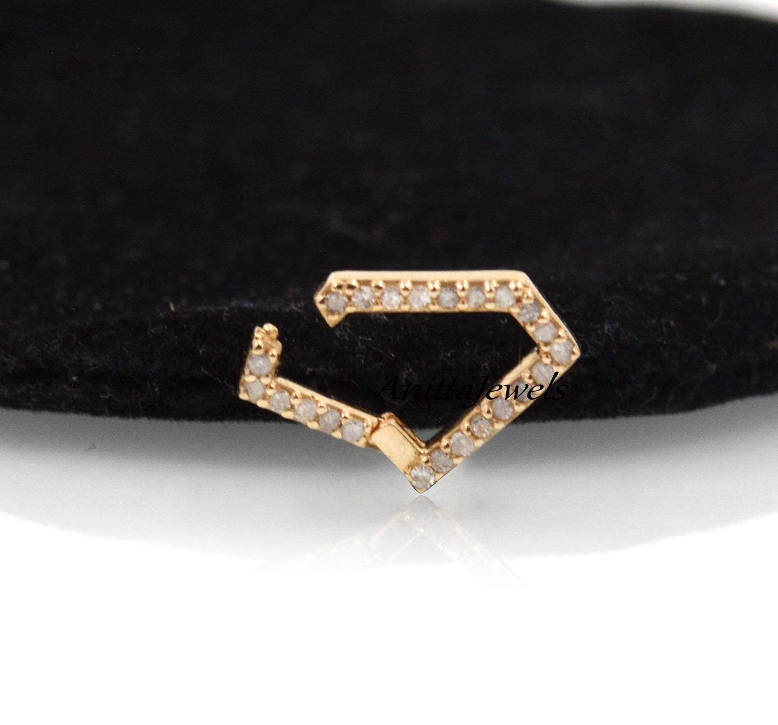 Handmade 14K Gold Diamond Connector with Gemstones (10x13 MM) - View 4 - Anitta Jewels | SKU: etsy_1709114123 Handmade 14K Gold Diamond Connector with Gemstones (10x13 MM) - View 4 - Anitta Jewels | SKU: etsy_1709114123
