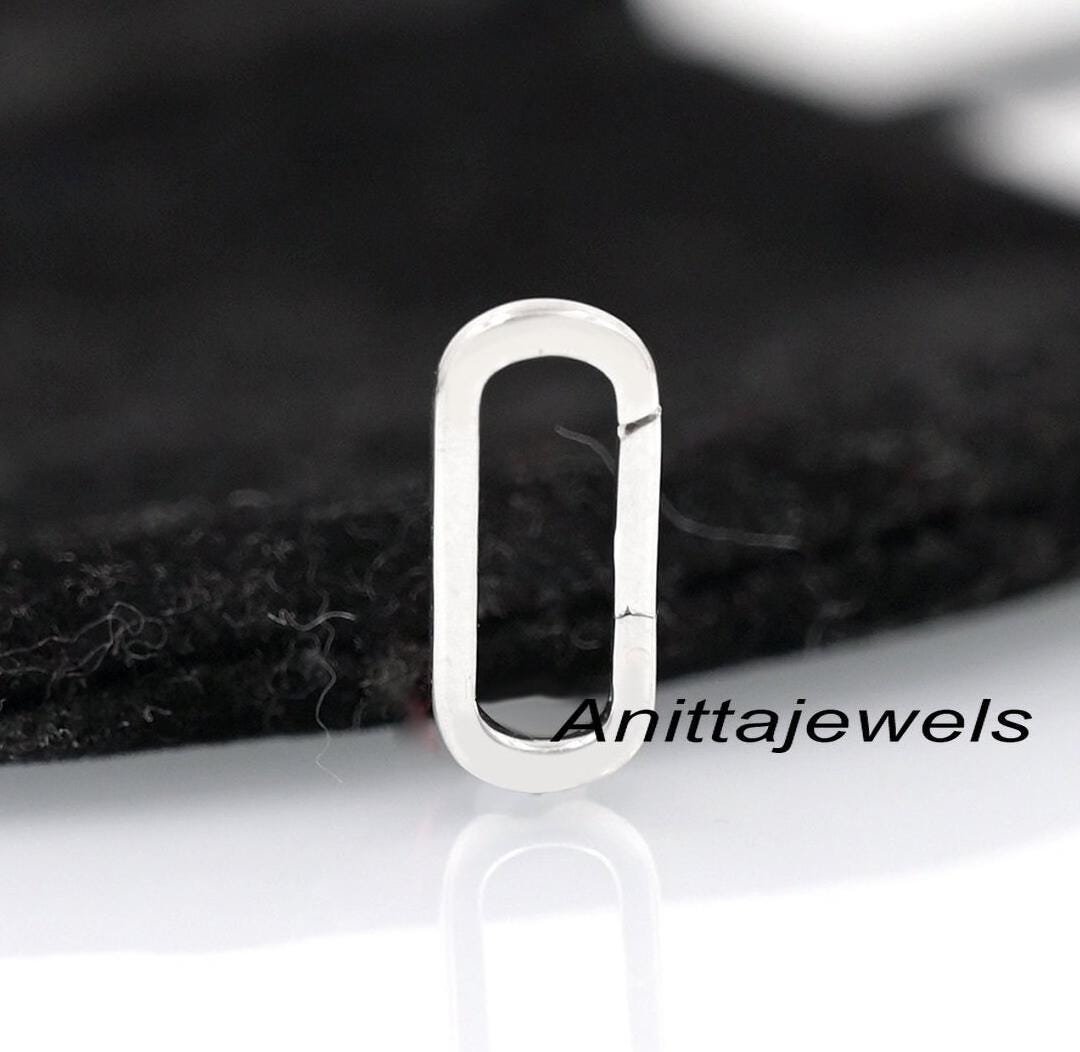 Handmade 14K Gold Oval Charm Enhancer: Hoop Lock Connector - View 3 - Anitta Jewels | SKU: etsy_786634717 Handmade 14K Gold Oval Charm Enhancer: Hoop Lock Connector - View 3 - Anitta Jewels | SKU: etsy_786634717