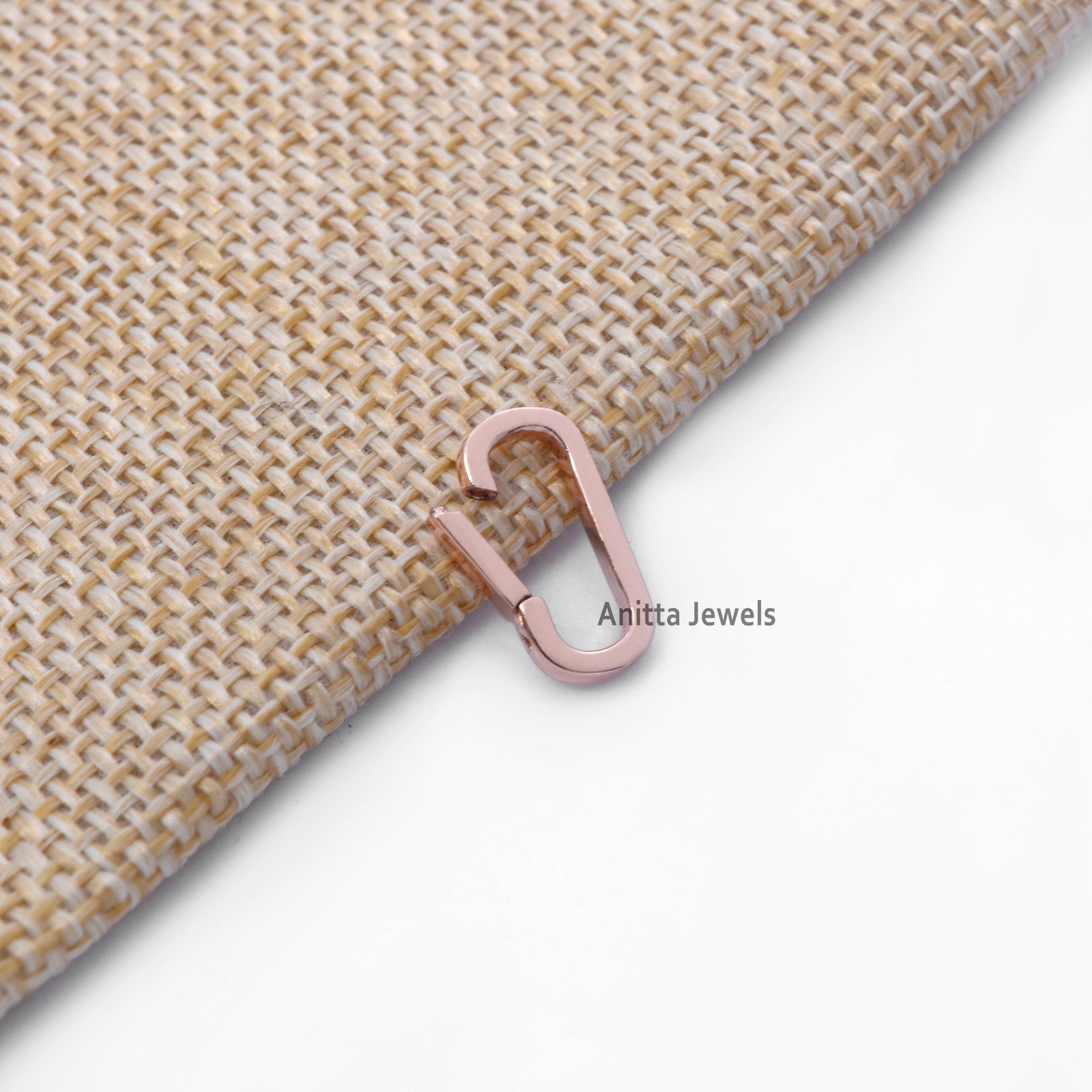 Handmade 14K Gold Oval Charm Enhancer: Hoop Lock Connector - View 4 - Anitta Jewels | SKU: etsy_786634717 Handmade 14K Gold Oval Charm Enhancer: Hoop Lock Connector - View 4 - Anitta Jewels | SKU: etsy_786634717