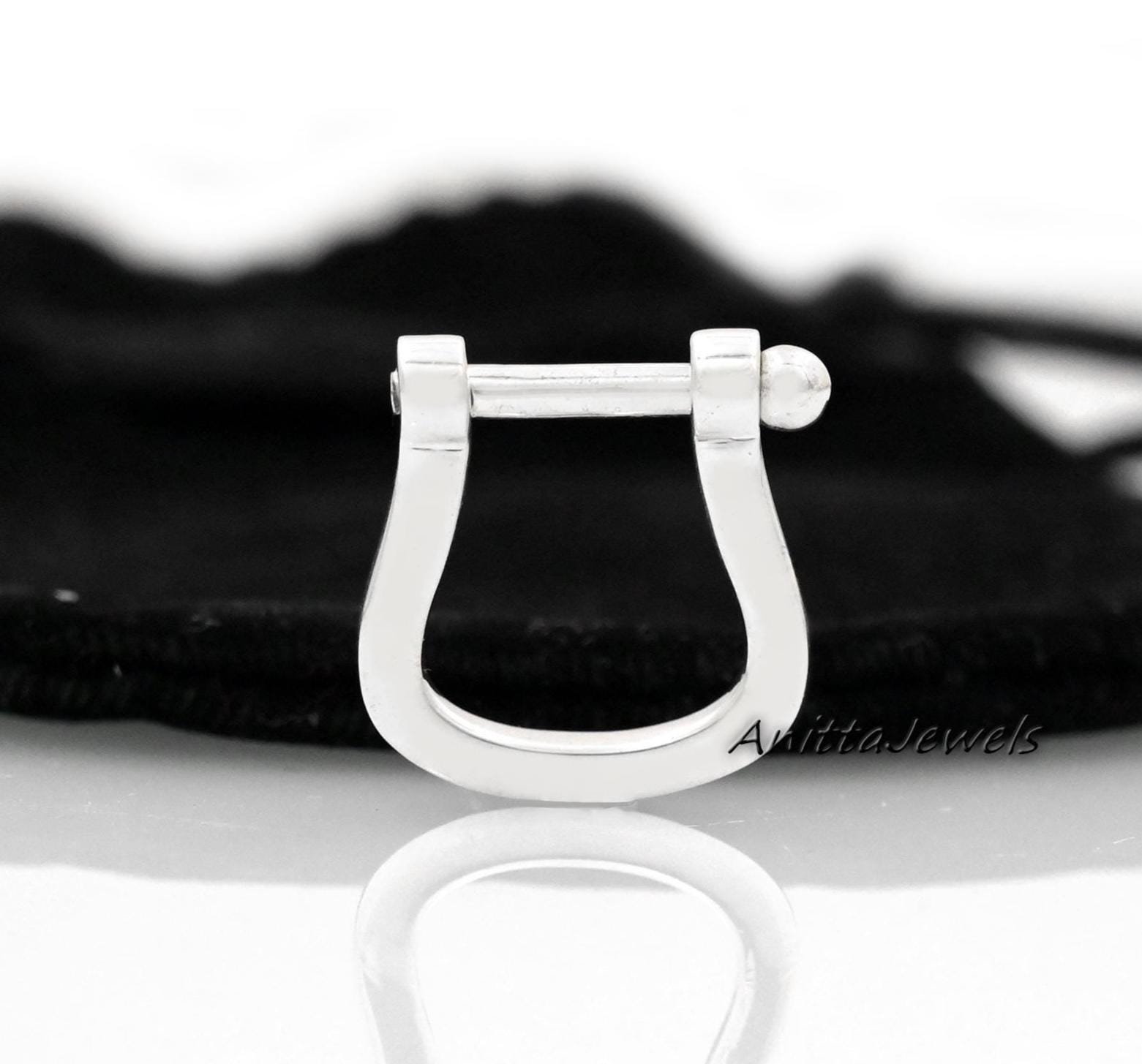 Handmade 14K Gold Shackle Lock: Snaffle Bit Carabiner (20MM) - View 2 - Anitta Jewels | SKU: etsy_918384924 Handmade 14K Gold Shackle Lock: Snaffle Bit Carabiner (20MM) - View 2 - Anitta Jewels | SKU: etsy_918384924