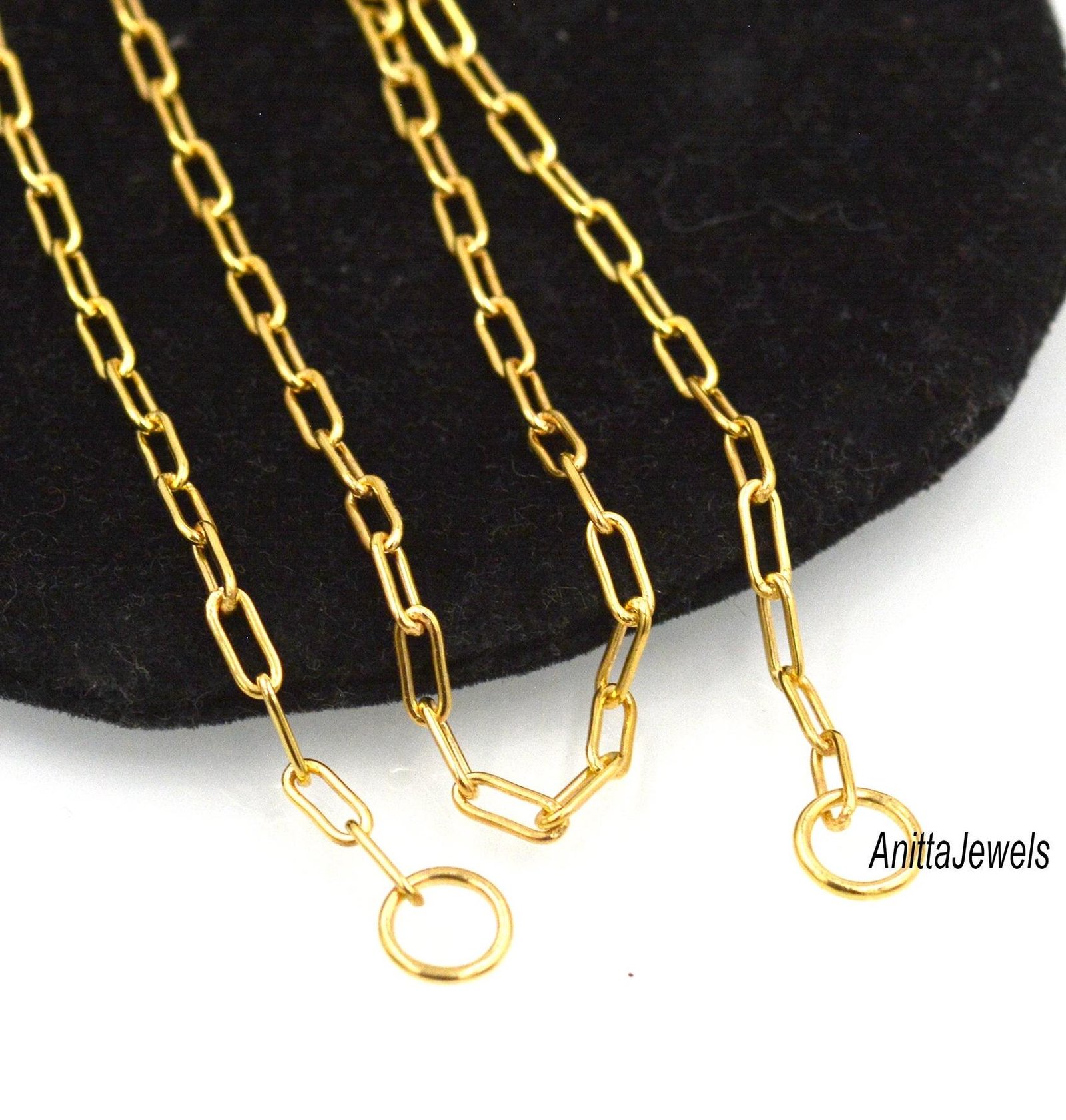 Handmade 14k Gold Vermeil Paperclip Chain Necklace: 925 Silver Oval Link - Anitta Jewels | SKU: etsy_932019722 Handmade 14k Gold Vermeil Paperclip Chain Necklace: 925 Silver Oval Link - Anitta Jewels | SKU: etsy_932019722