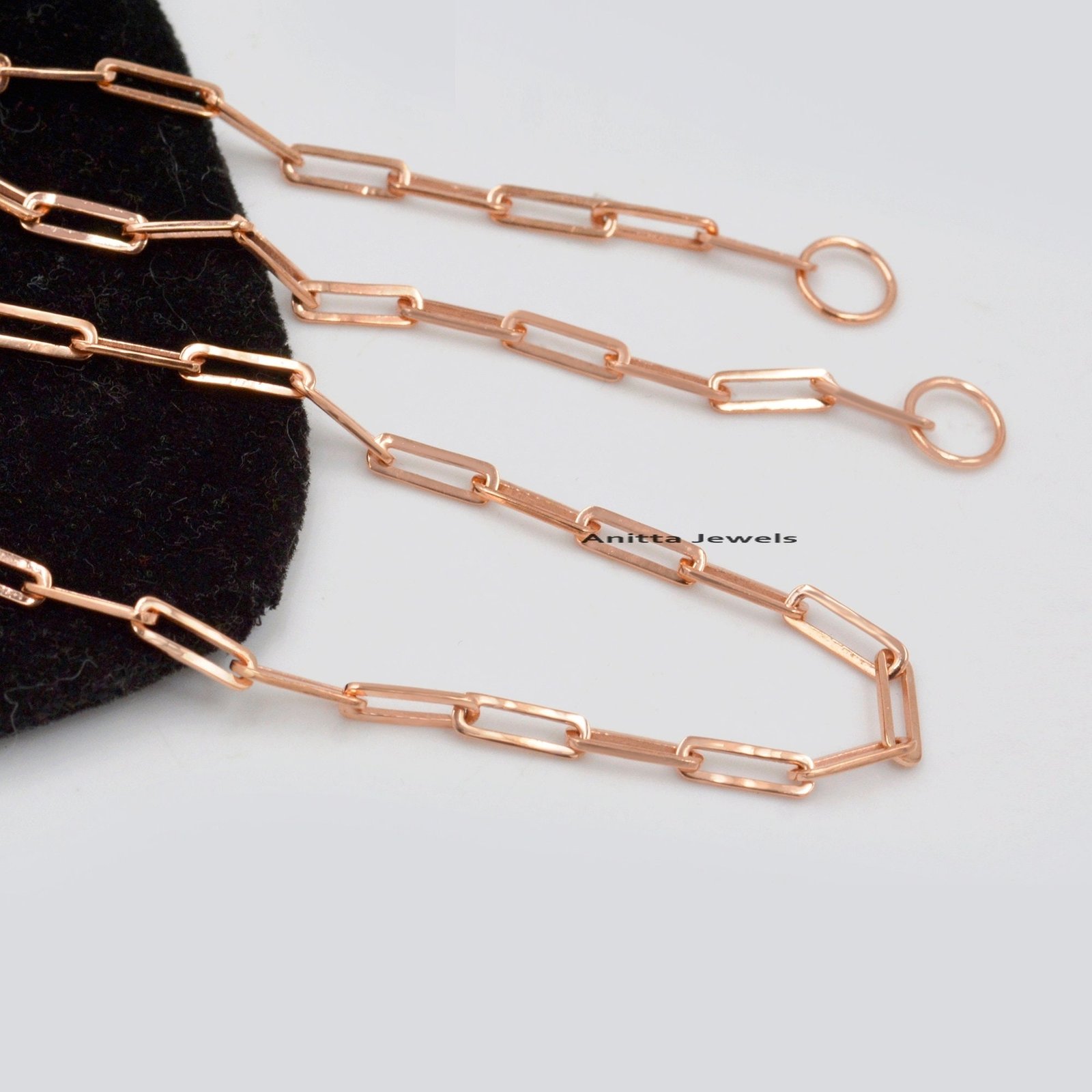 Handmade 14k Yellow Gold Paperclip Chain Necklace (12x4MM) - View 4 - Anitta Jewels | SKU: etsy_1042048036 Handmade 14k Yellow Gold Paperclip Chain Necklace (12x4MM) - View 4 - Anitta Jewels | SKU: etsy_1042048036