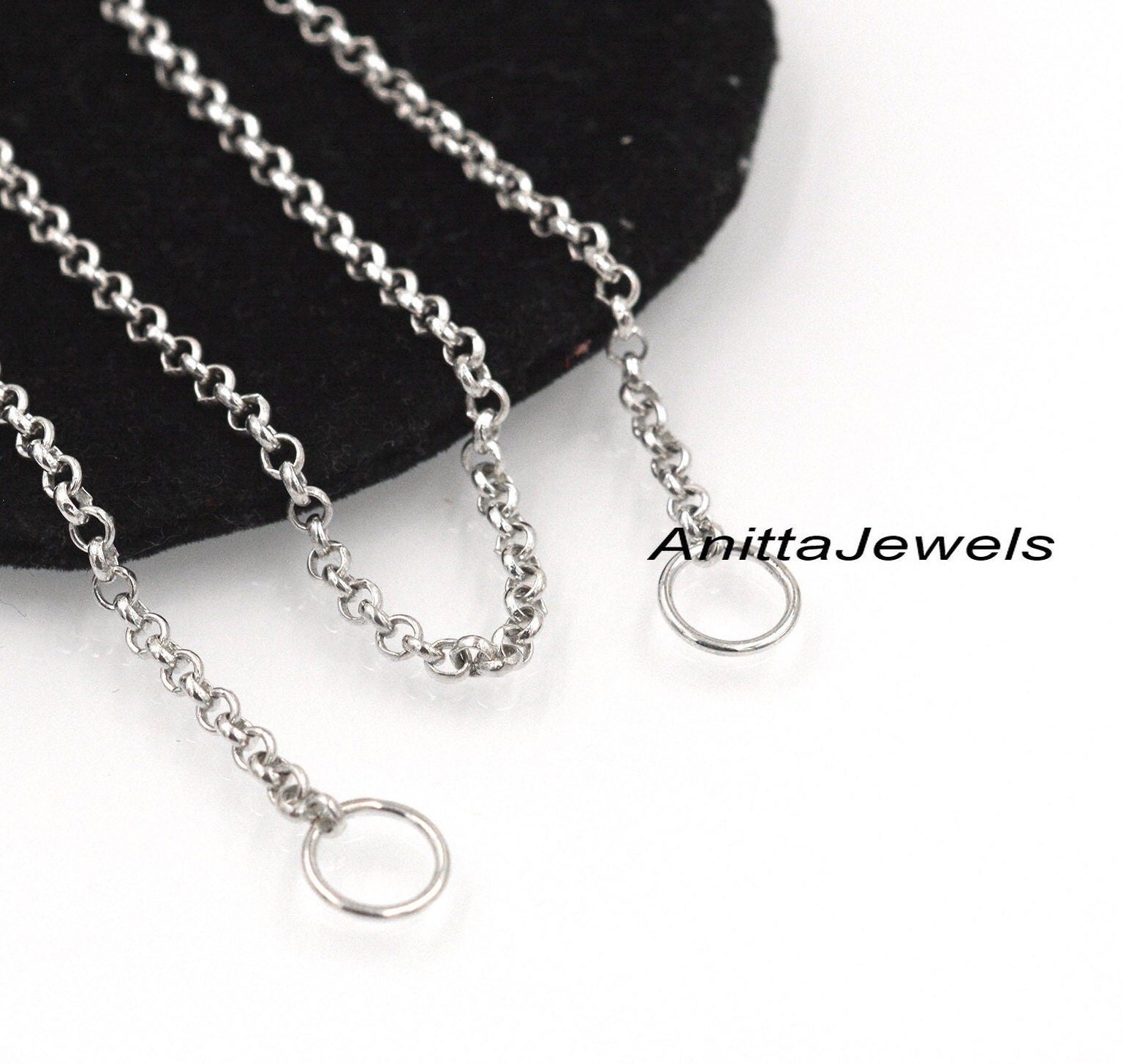 Handmade 925 Silver Chain Necklace: Curb, Cable, Paperclip - 16 Inch - View 3 - Anitta Jewels | SKU: etsy_1456853478 Handmade 925 Silver Chain Necklace: Curb, Cable, Paperclip - 16 Inch - View 3 - Anitta Jewels | SKU: etsy_1456853478