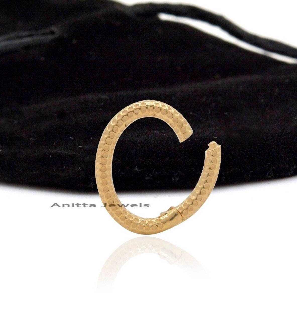 Handmade 925 Silver Dotted Oval Enhancer Charm Holder - Anitta Jewels | SKU: etsy_1096837954 Handmade 925 Silver Dotted Oval Enhancer Charm Holder - Anitta Jewels | SKU: etsy_1096837954