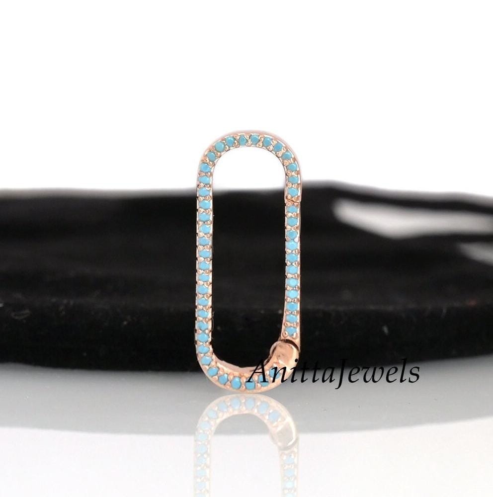 Handmade 9K Gold Charm Holder: Turquoise Diamond Enhancer - Anitta Jewels | SKU: etsy_1045658556 Handmade 9K Gold Charm Holder: Turquoise Diamond Enhancer - Anitta Jewels | SKU: etsy_1045658556