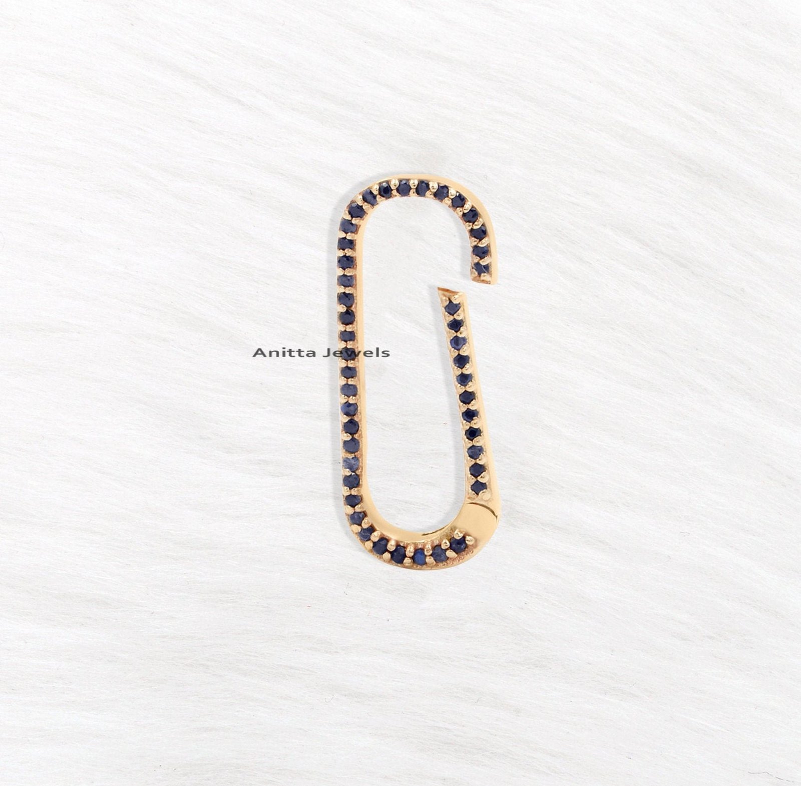 Handmade 9K Gold Charm Holder: Turquoise Diamond Enhancer - View 4 - Anitta Jewels | SKU: etsy_1045658556 Handmade 9K Gold Charm Holder: Turquoise Diamond Enhancer - View 4 - Anitta Jewels | SKU: etsy_1045658556