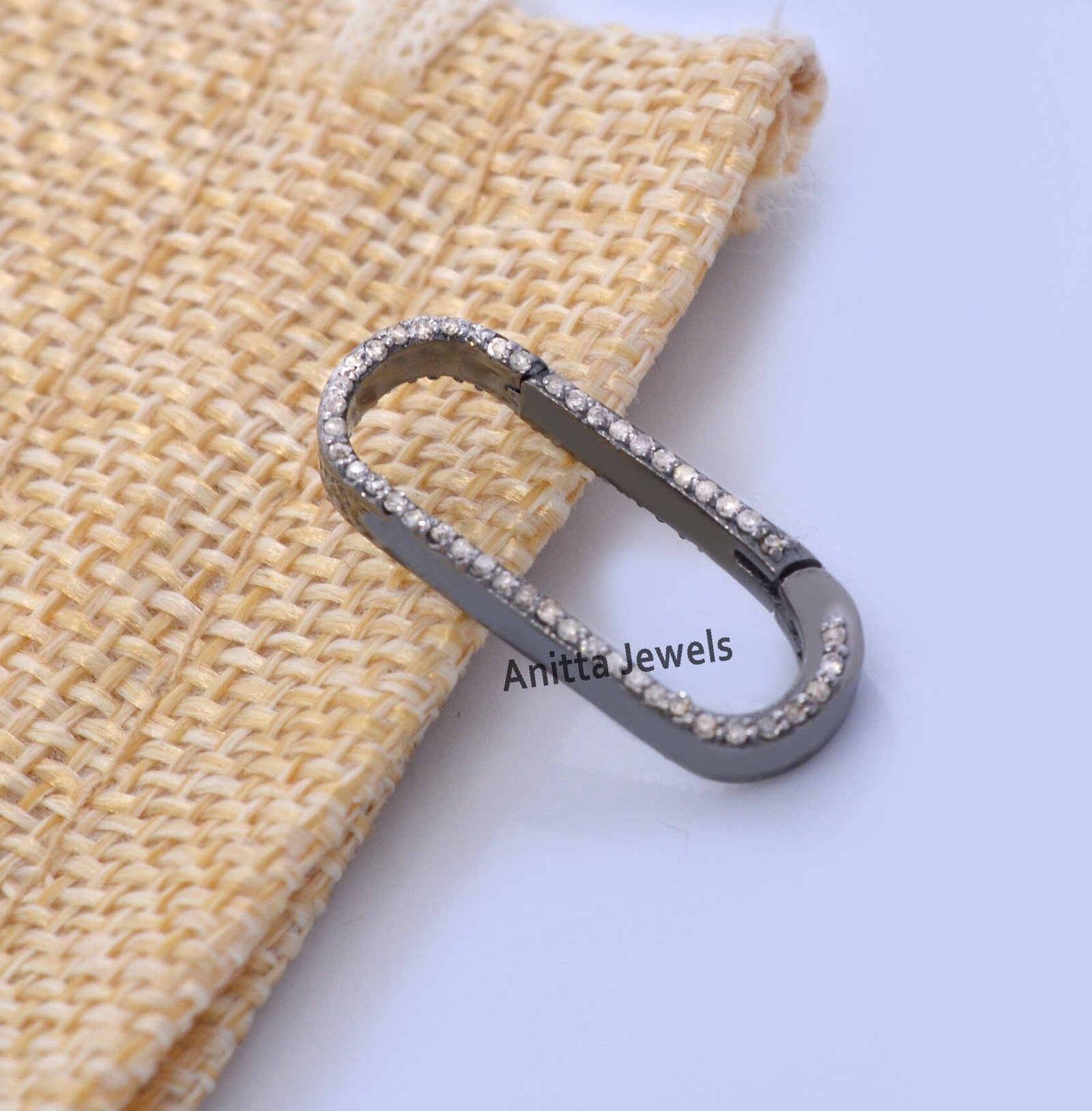 Handmade 9K Gold Charm Holder: Turquoise Diamond Enhancer - View 6 - Anitta Jewels | SKU: etsy_1045658556 Handmade 9K Gold Charm Holder: Turquoise Diamond Enhancer - View 6 - Anitta Jewels | SKU: etsy_1045658556