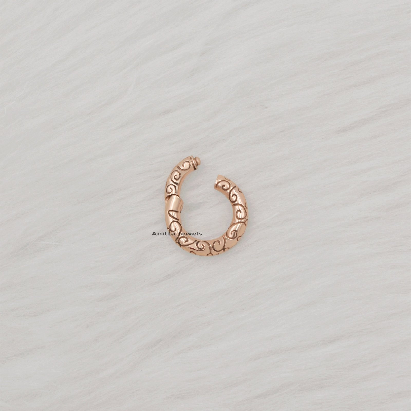 Handmade Engraved 14k Gold Charm Holder: Round Enhancer Link - View 6 - Anitta Jewels | SKU: etsy_1709113071 Handmade Engraved 14k Gold Charm Holder: Round Enhancer Link - View 6 - Anitta Jewels | SKU: etsy_1709113071