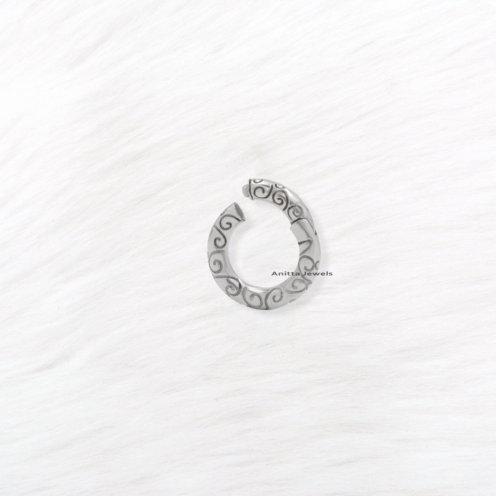 Handmade Engraved 14k Gold Charm Holder: Round Enhancer Link - View 7 - Anitta Jewels | SKU: etsy_1709113071 Handmade Engraved 14k Gold Charm Holder: Round Enhancer Link - View 7 - Anitta Jewels | SKU: etsy_1709113071