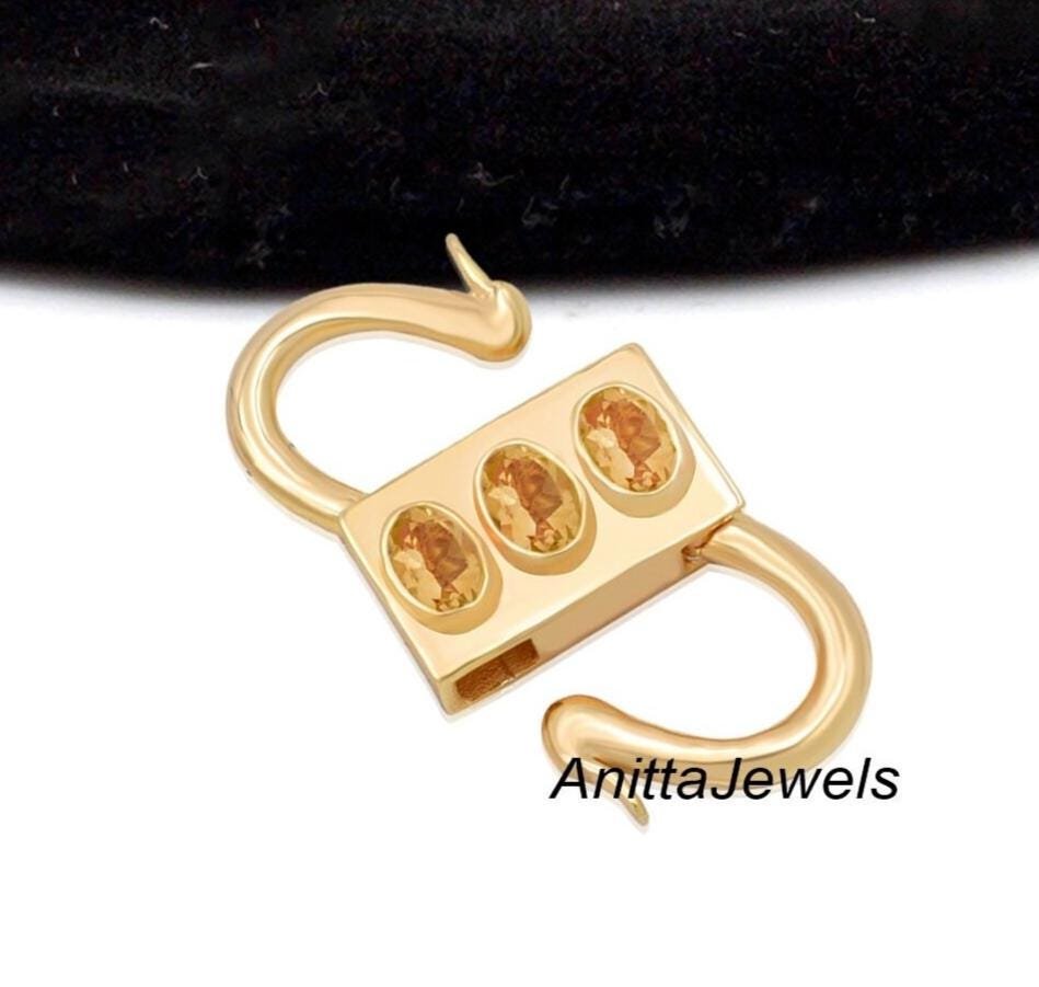 Handmade Gemstone Padlock Pendant: 14k Gold-Plated Silver Connector - View 4 - Anitta Jewels | SKU: etsy_711207711 Handmade Gemstone Padlock Pendant: 14k Gold-Plated Silver Connector - View 4 - Anitta Jewels | SKU: etsy_711207711
