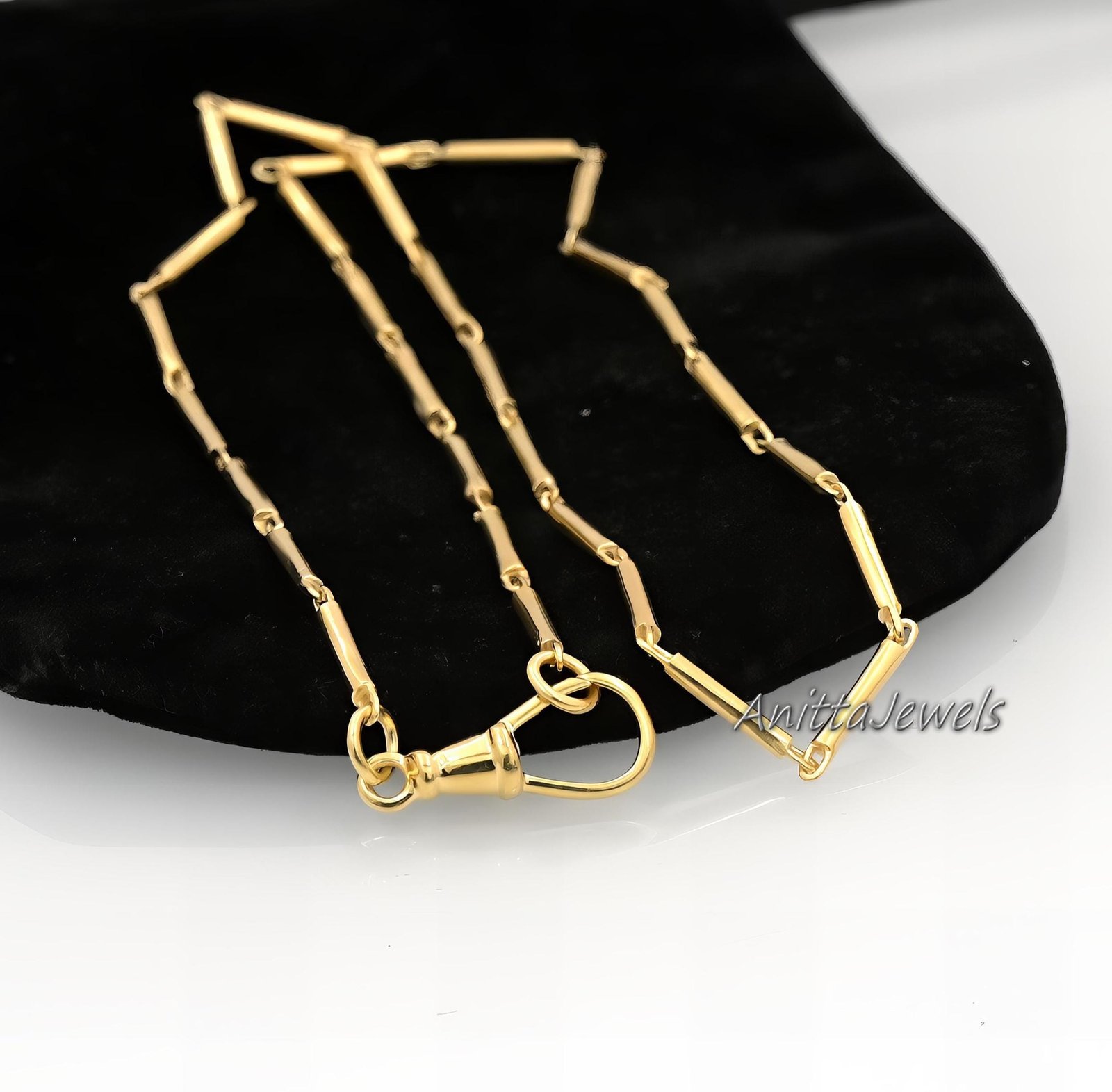 Handmade Sterling Silver Tube Bar Link Chain - Swivel Lock Necklace - Anitta Jewels | SKU: etsy_1048243930 Handmade Sterling Silver Tube Bar Link Chain - Swivel Lock Necklace - Anitta Jewels | SKU: etsy_1048243930
