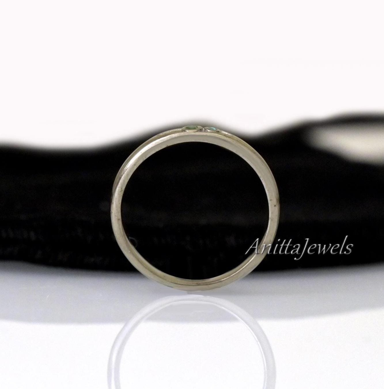 Moissanite & Ruby 14K Gold Birthstone Band Ring - View 6 - Anitta Jewels | SKU: etsy_4298648239 Moissanite & Ruby 14K Gold Birthstone Band Ring - View 6 - Anitta Jewels | SKU: etsy_4298648239
