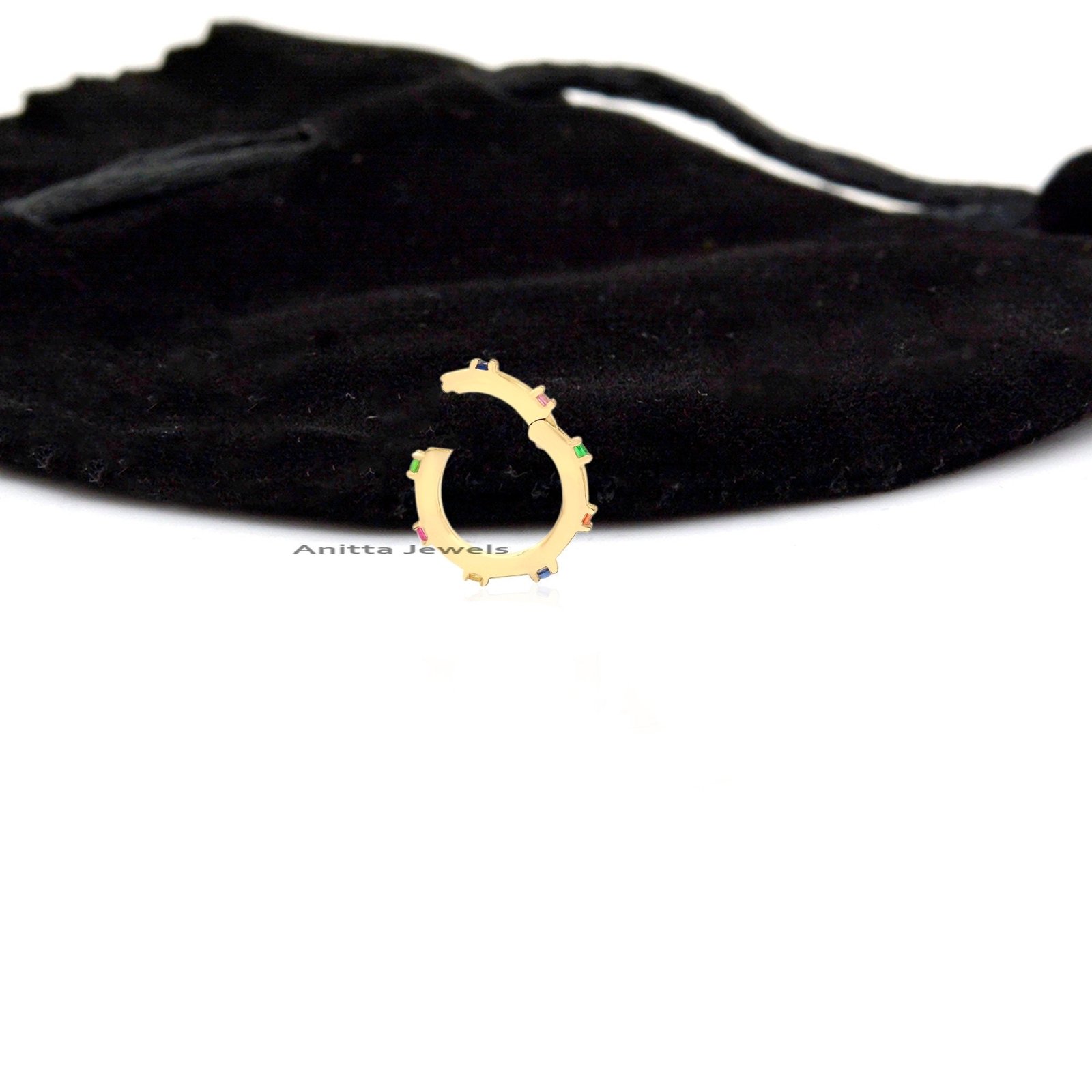 Multiple Circle Link Gold Round Charm Holder, Diamond Elongated Oval Enhancer, multi enhancer lock - View 7 - Anitta Jewels | Multiple Circle Link Gold Round Charm Holder, Diamond Elongated Oval Enhancer, multi enhancer lock - View 7 - Anitta Jewels |